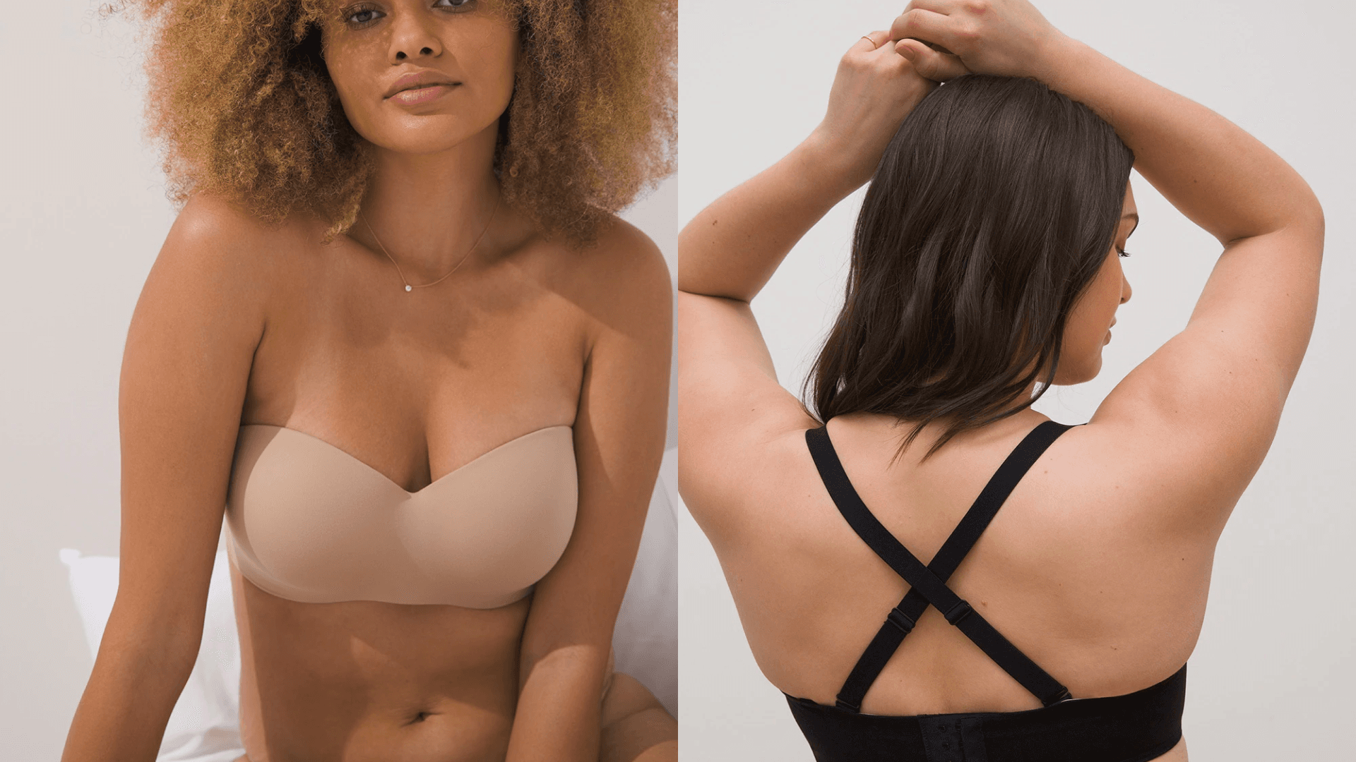Wireless strapless bra
