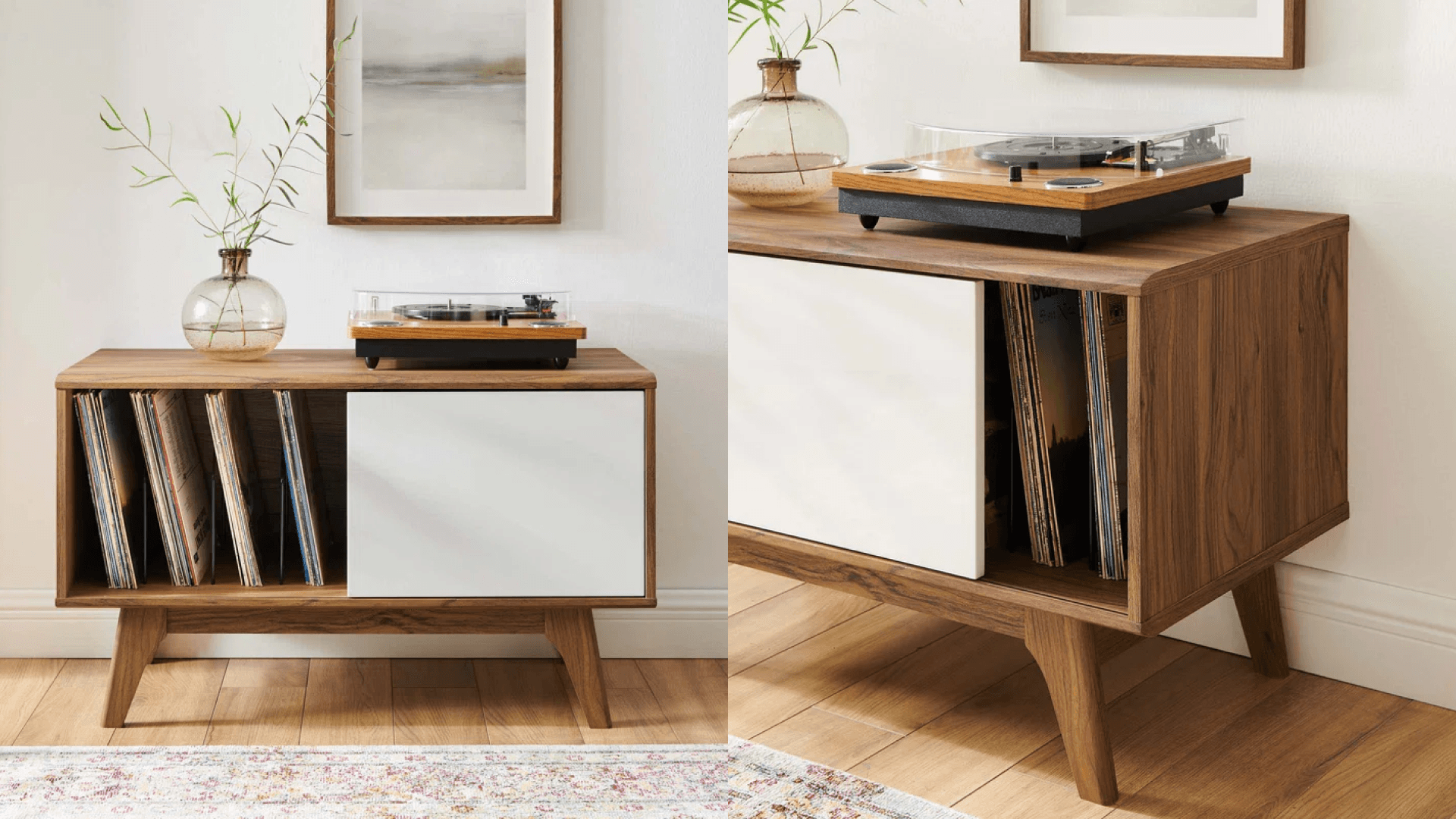 Record player tv stand