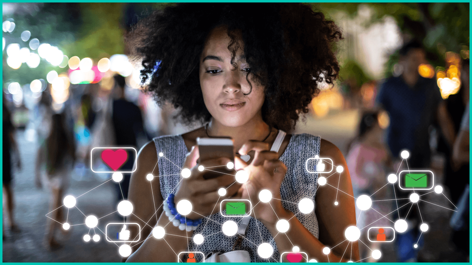 Woman using smartphone