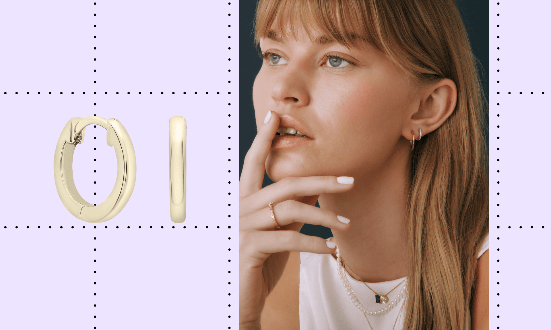 Laure by Aurate Thin Huggie Hoop Earrings