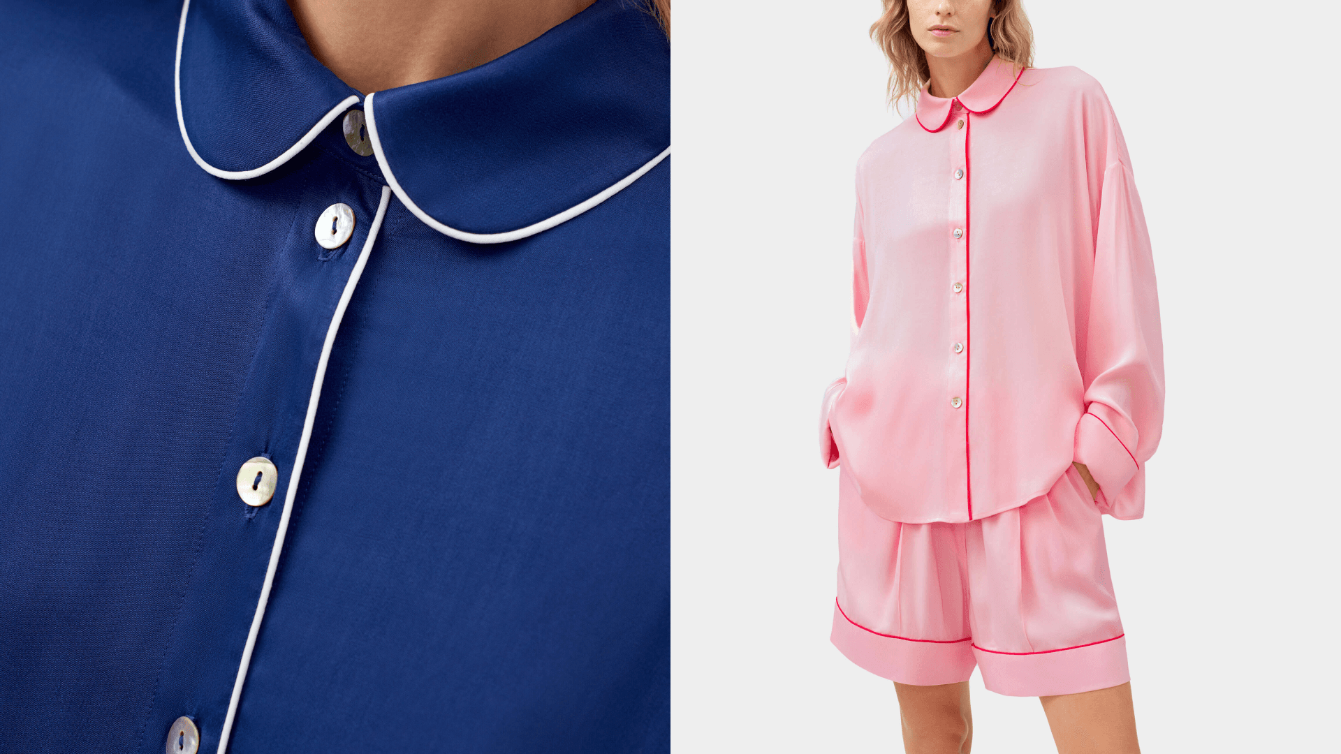 Silk shorts pajamas set