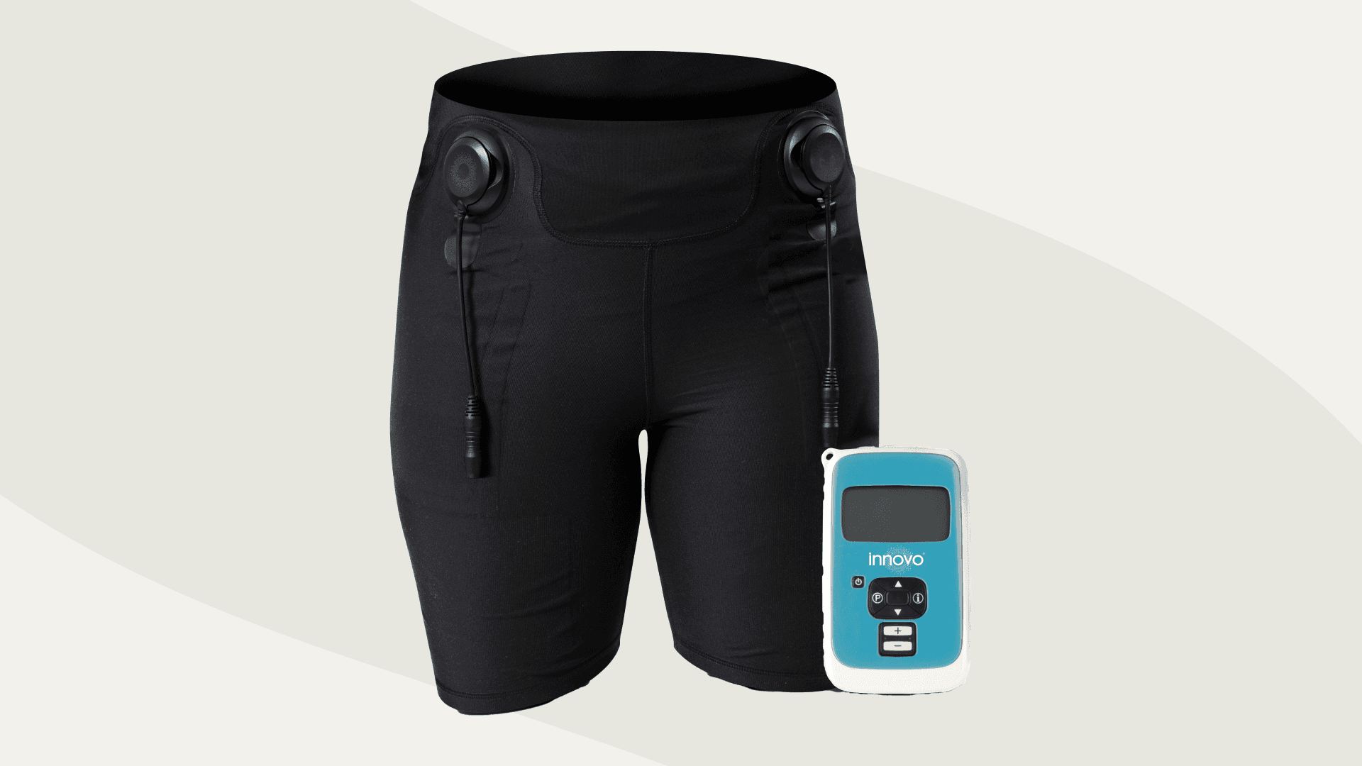 INNOVO smart shorts on designed background