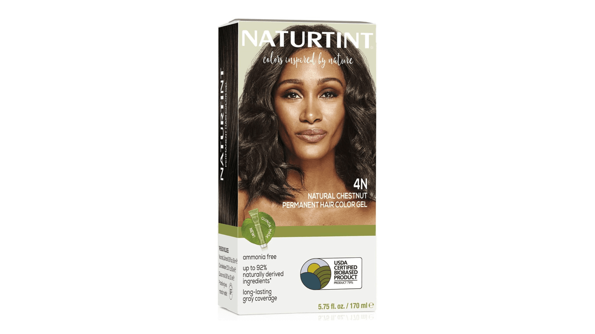 Naturtint 4N Natural Chestnut Permanent Hair Color (Pack of 1), Ammonia Free, Vegan, Cruelty Free, up to 100% Gray Coverage, Long Lasting Results (Packaging may vary)