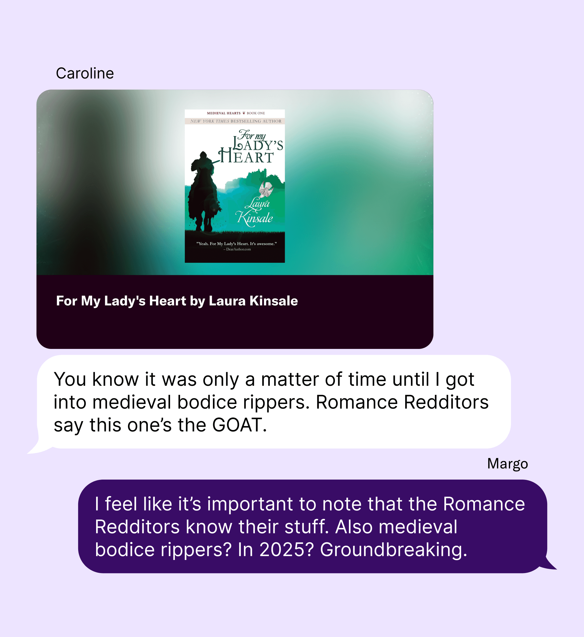 For My Lady's Heart by Laura Kinsale