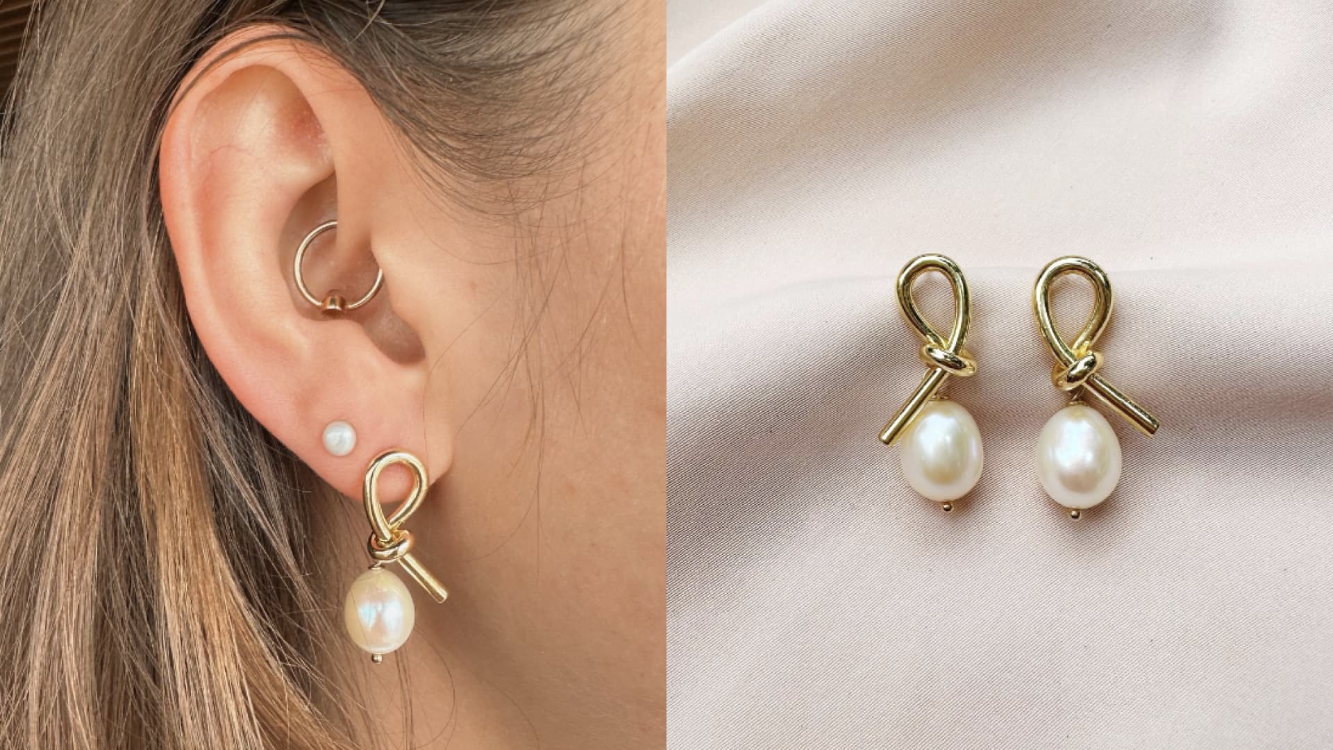 pearl drop earrings