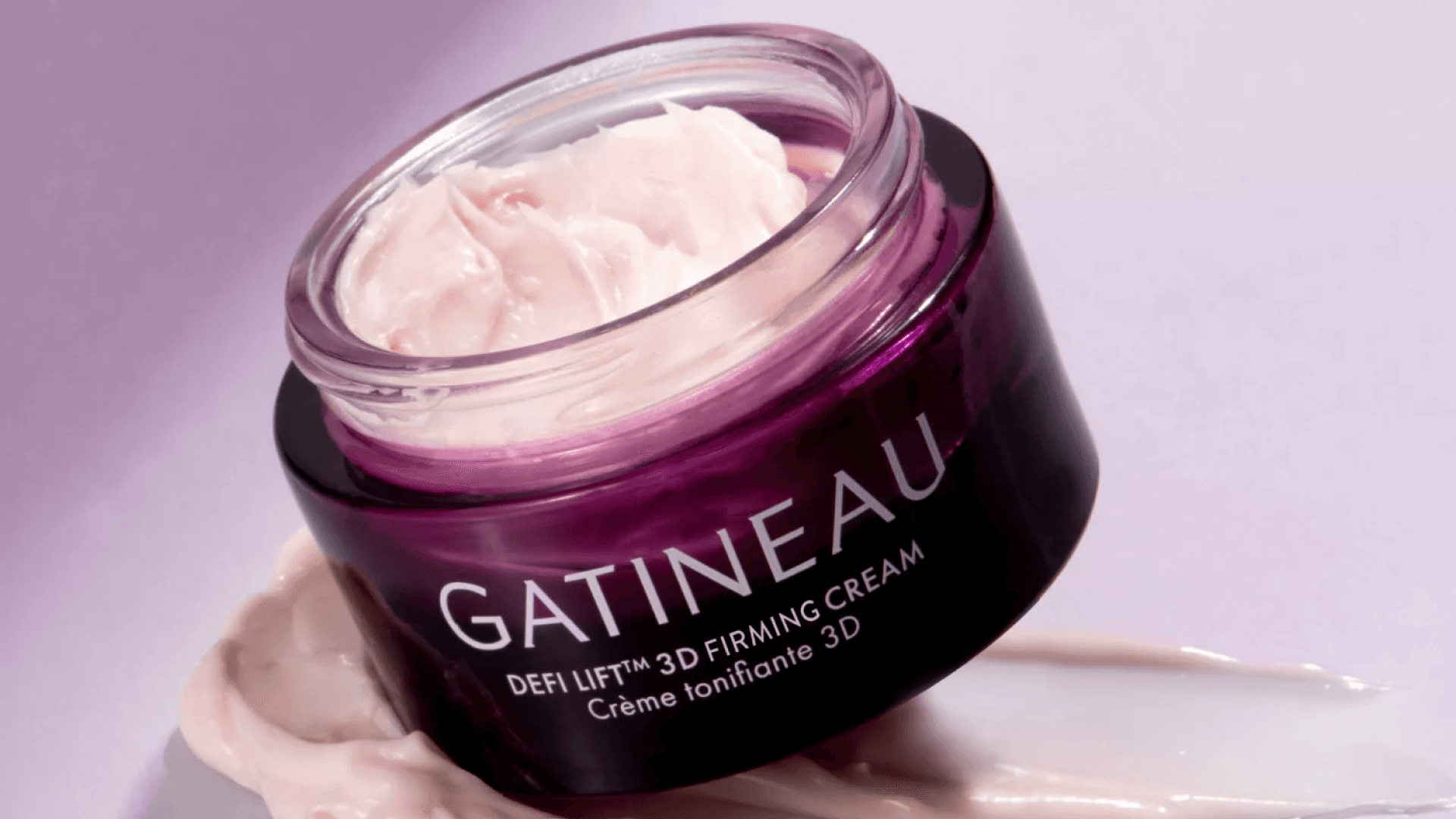Purple jar of firming cream