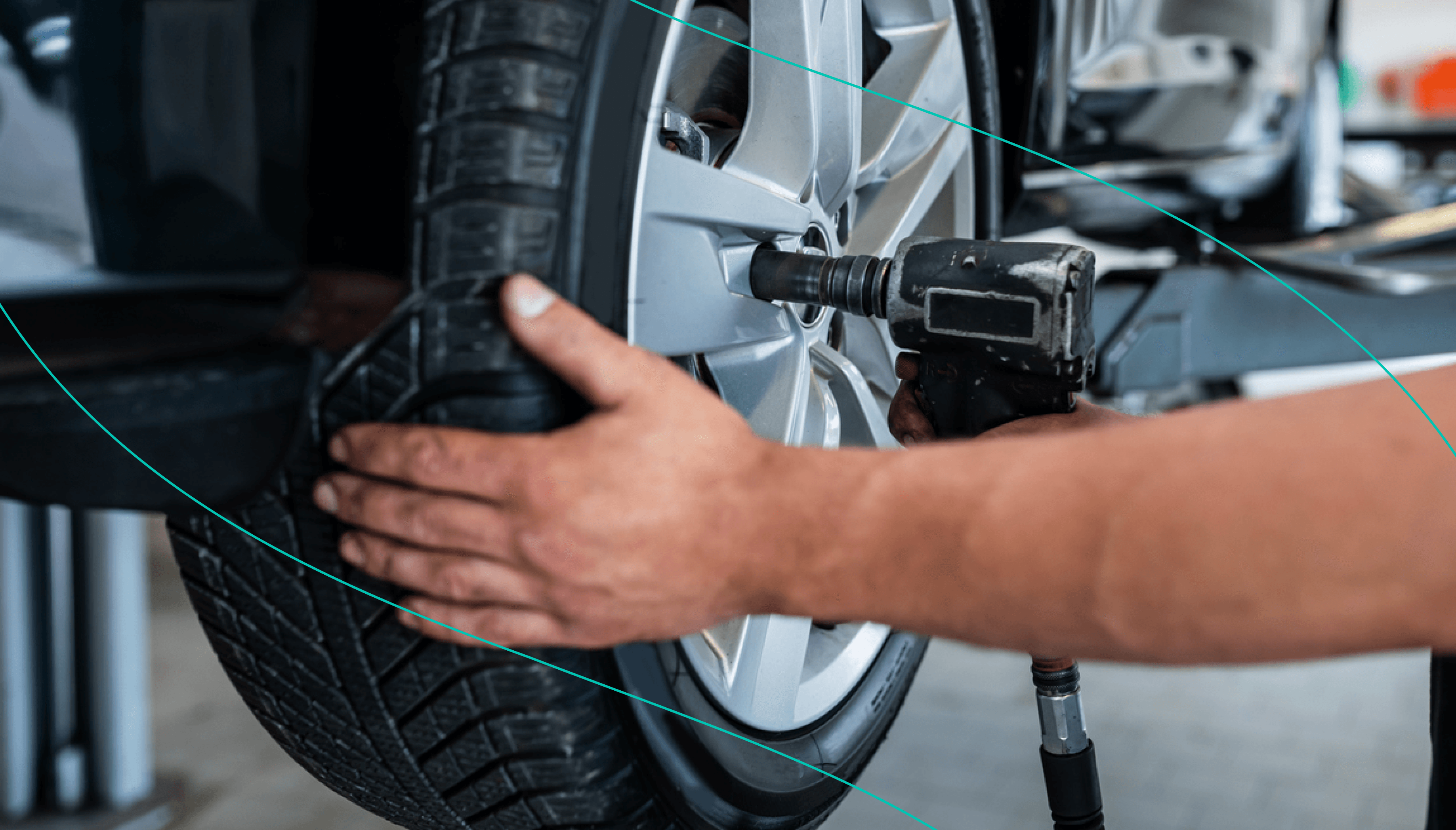 Person Working on A Tire