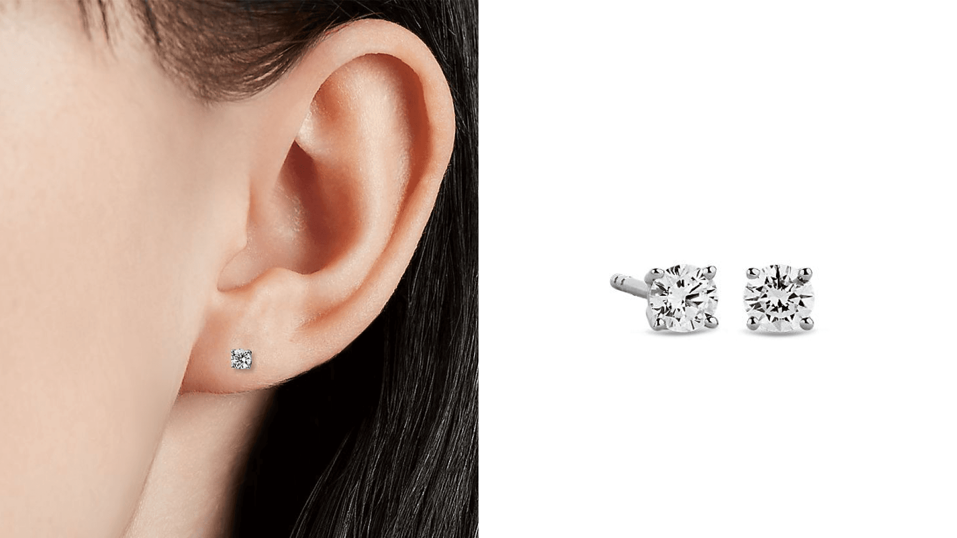 lab-grown diamond stud earrings