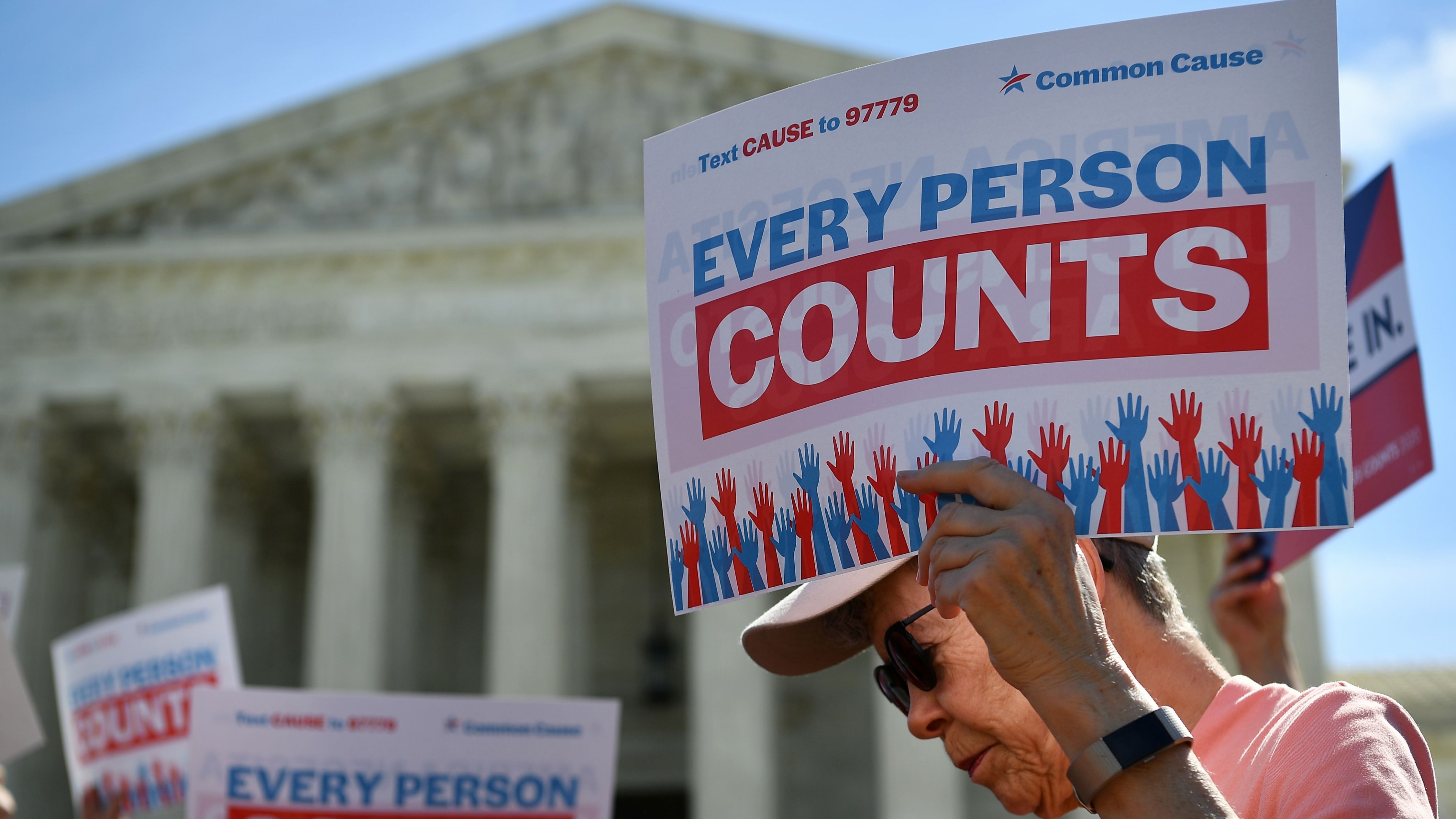 protester outside SCOTUS