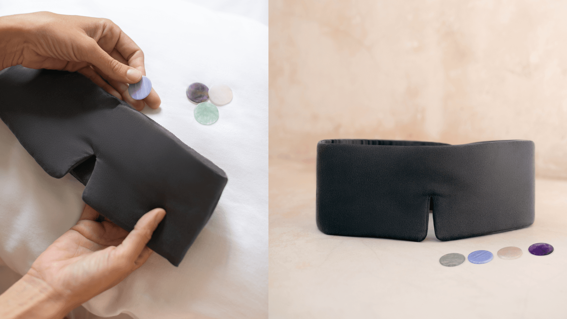 satin sleep mask to block unwanted light and sound