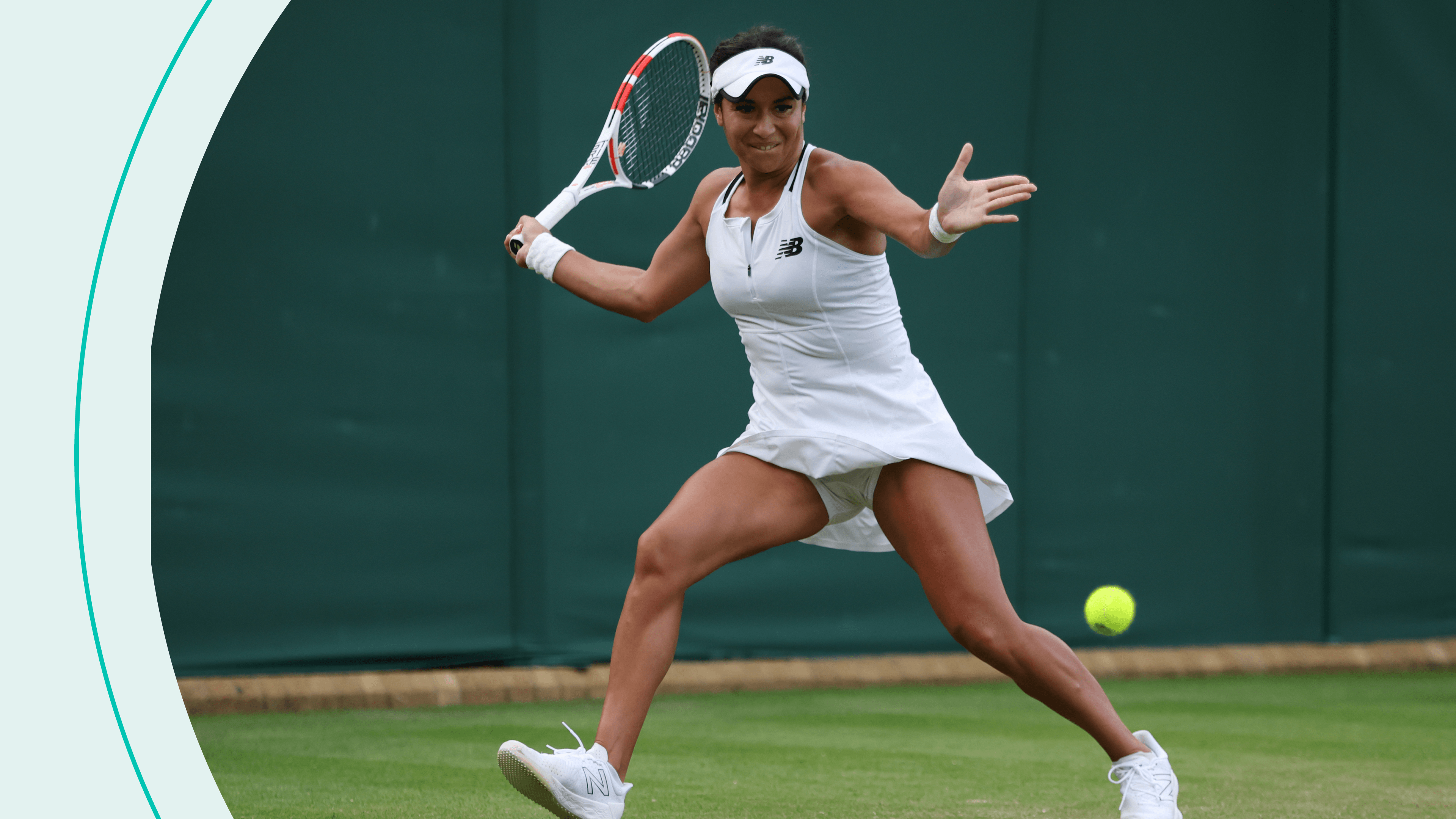 Heather Watson playing at Wimbledon 2022