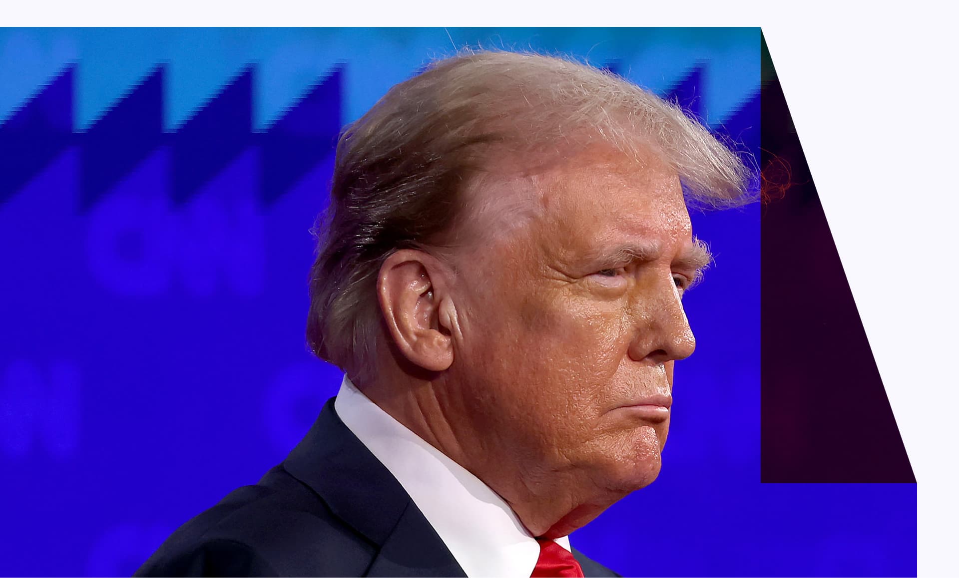 Republican presidential candidate, former U.S. President Donald Trump delivers remarks during the CNN Presidential Debate at the CNN Studios on June 27, 2024