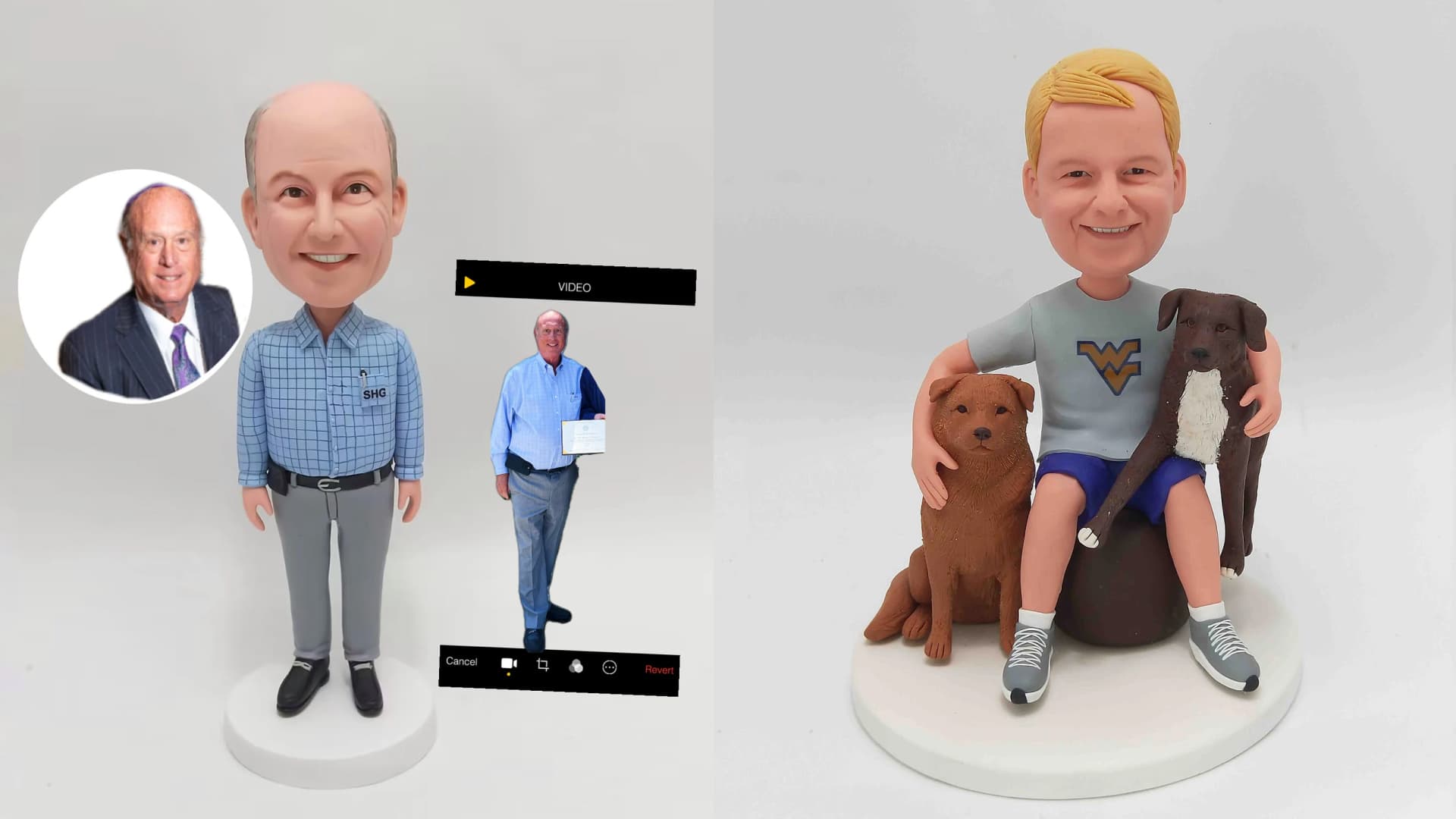 A bobble head that you can customize.