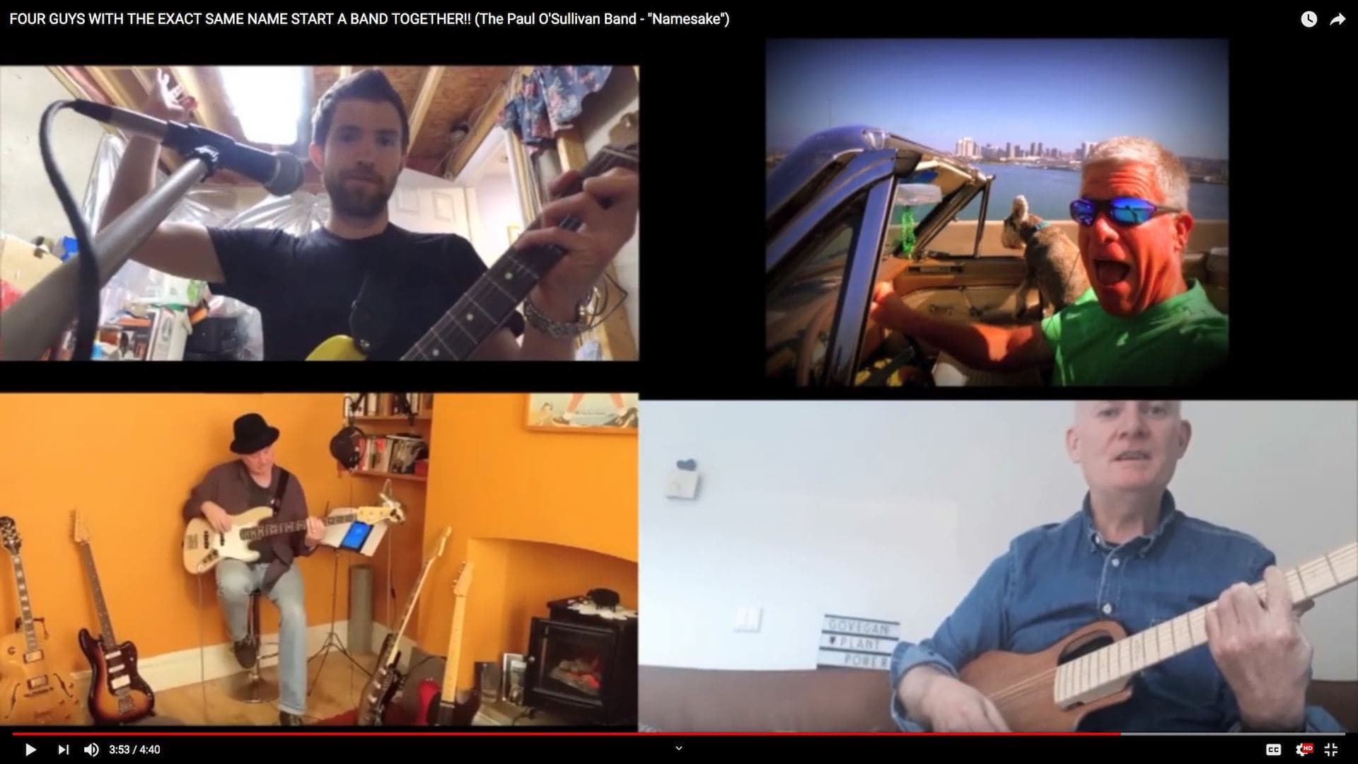 The four Paul O’Sullivans hanging out on a video call.