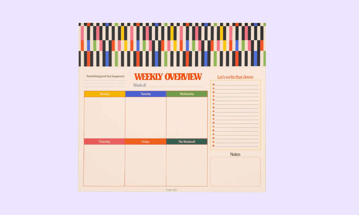 Ban.do Weekly Notepad