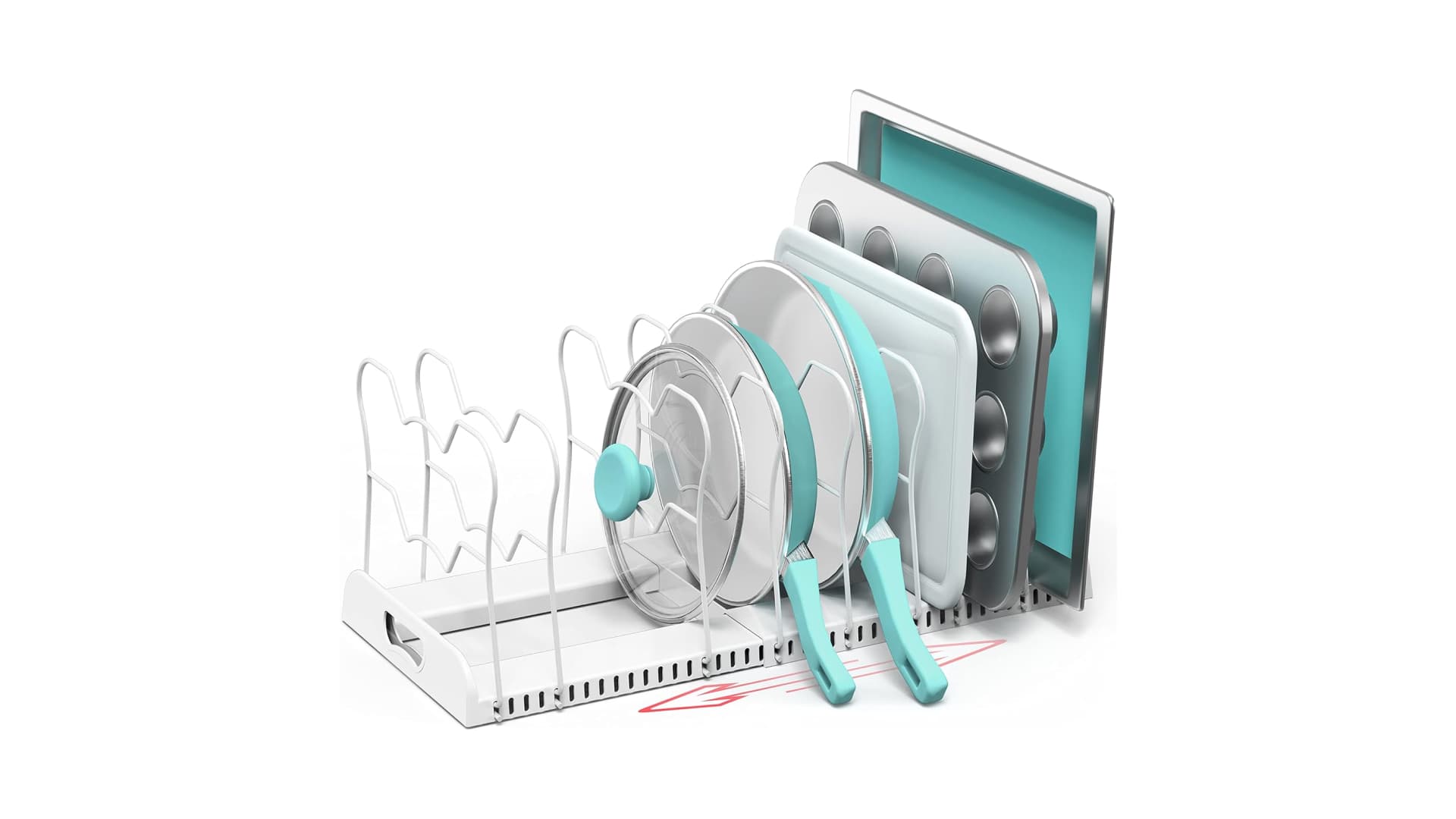 Simple Houseware 10 Compartments Expandable Pan Organizer