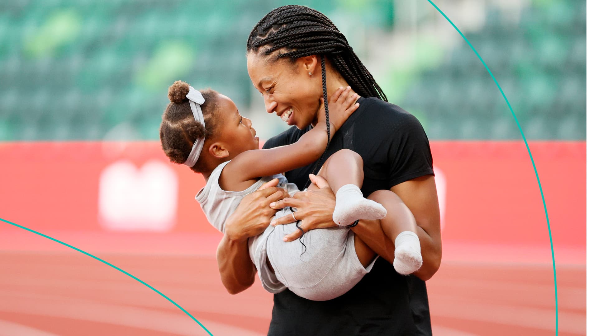 Allyson Felix and daughter