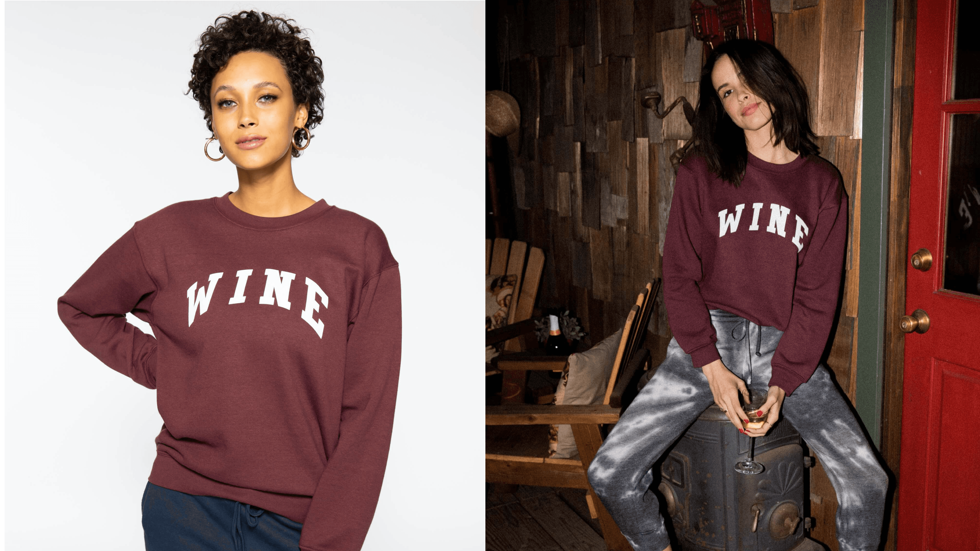 wine sweatshirt