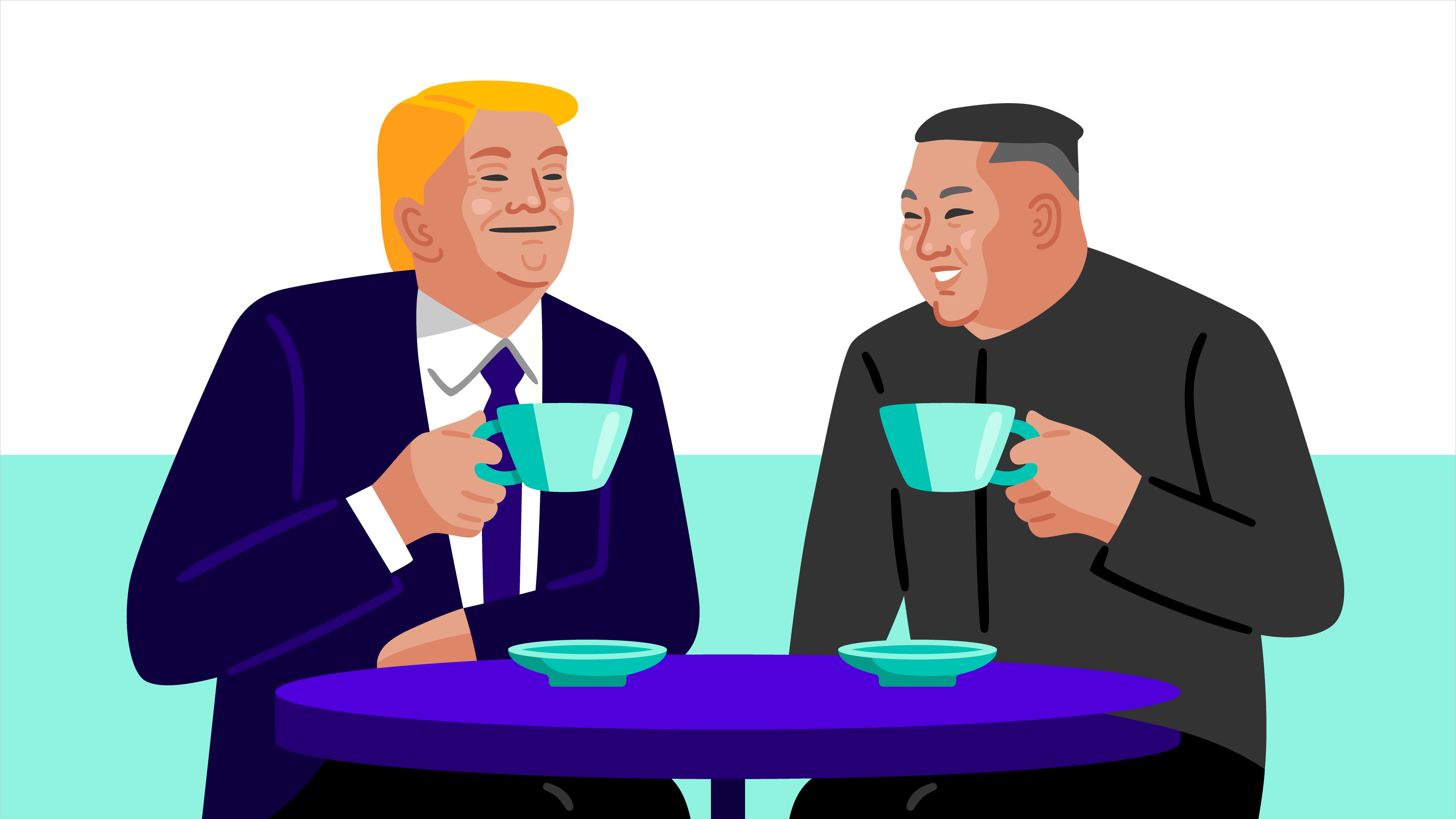 President Trump and Kim Jong Un