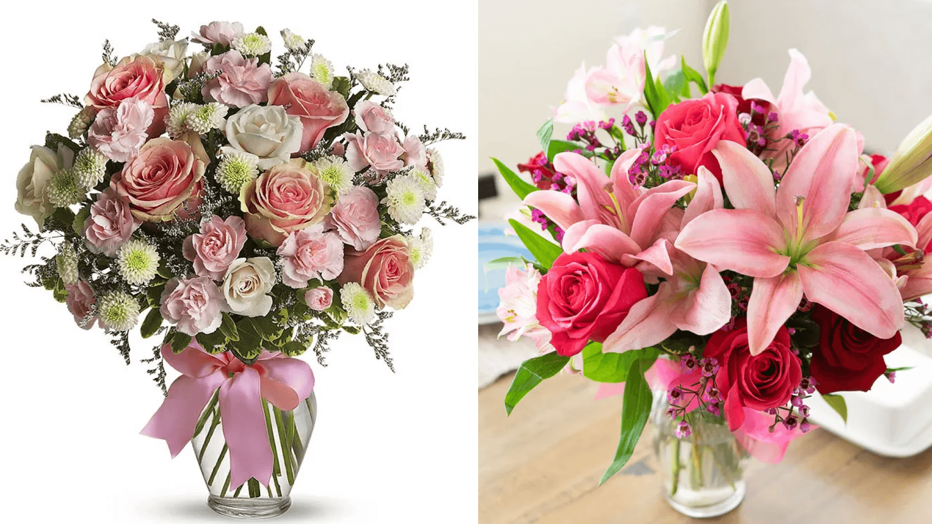 Pink mothers day flowers