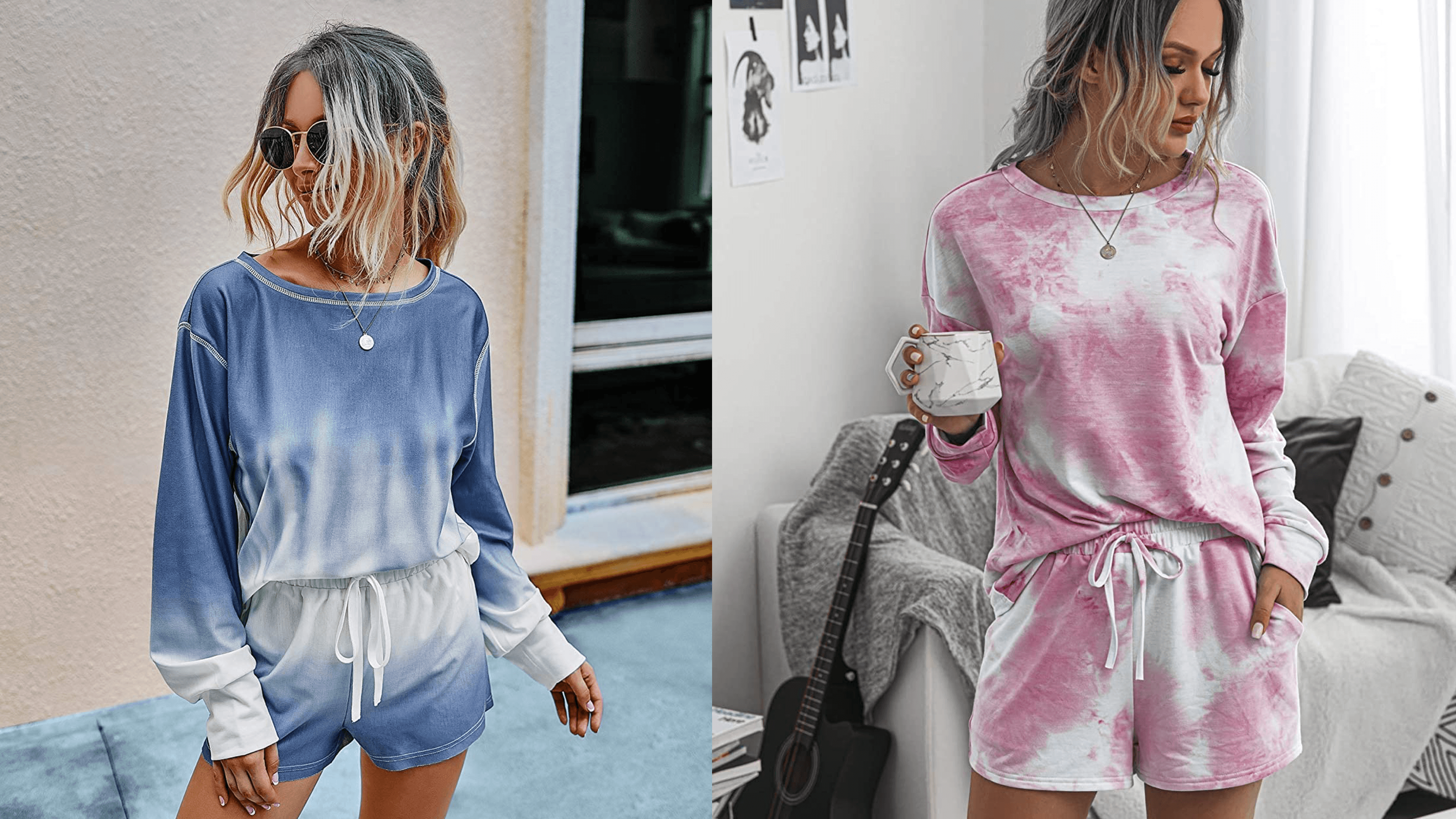 tie dye lounge set
