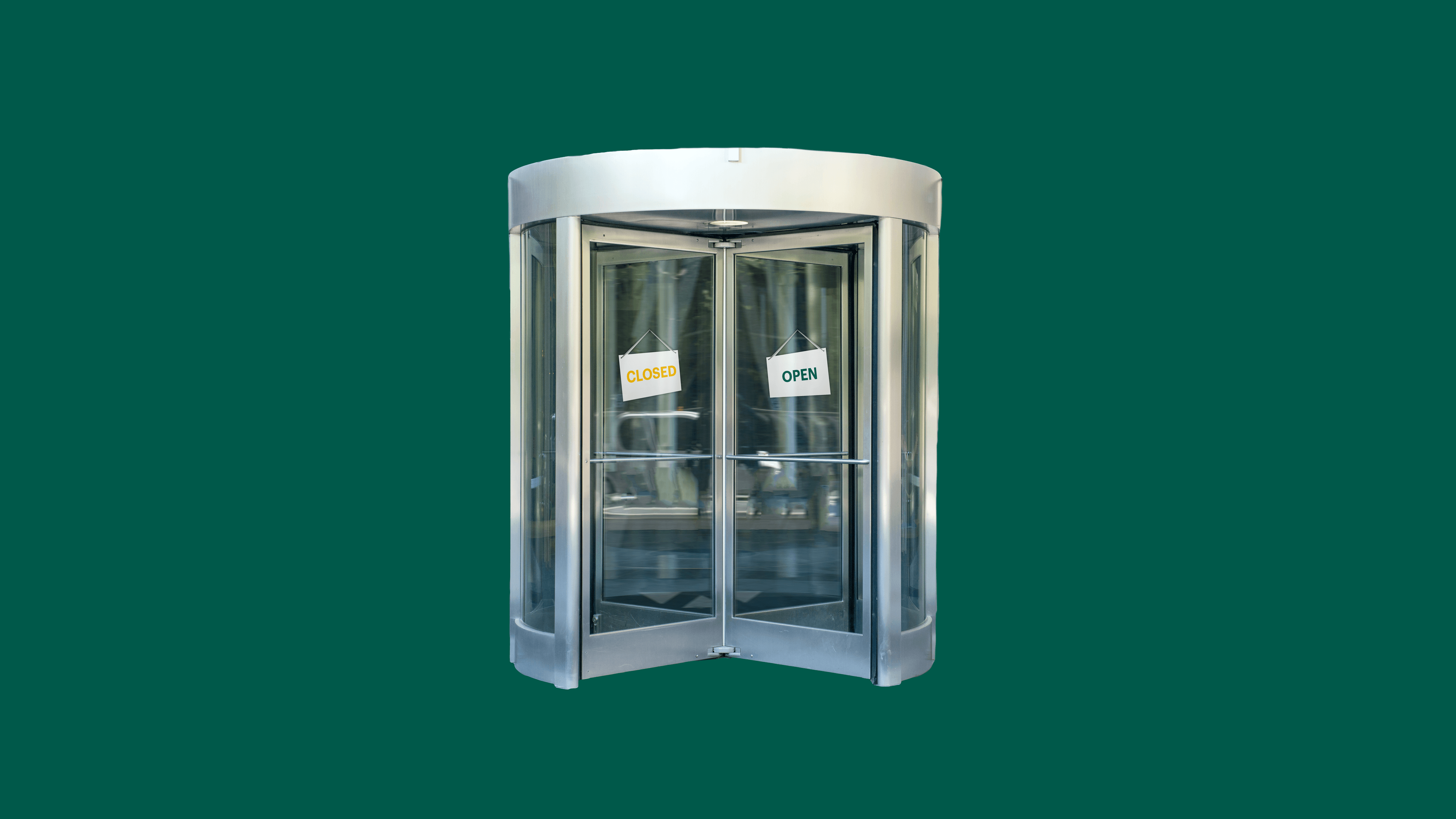 Revolving credit door