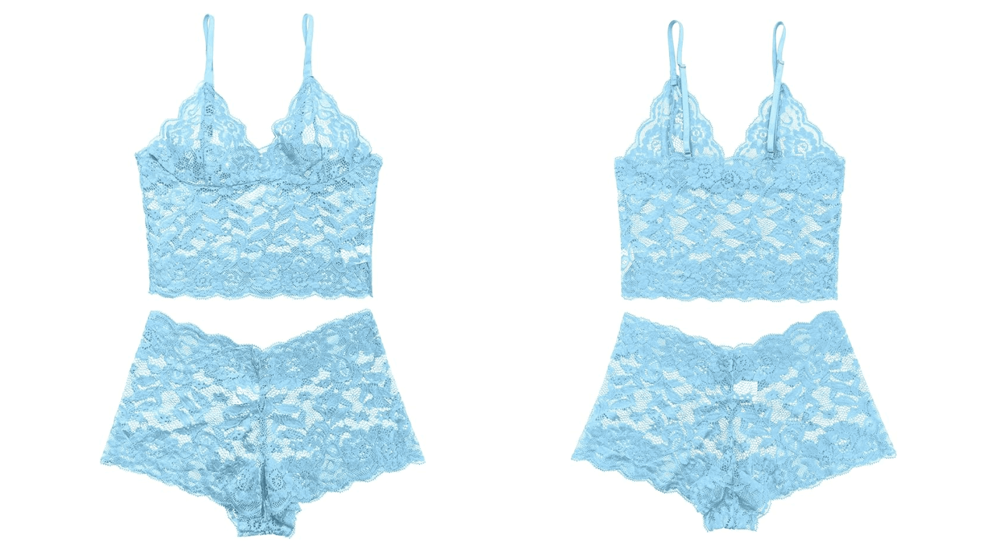 Lilosy Floral Lace Set in light blue