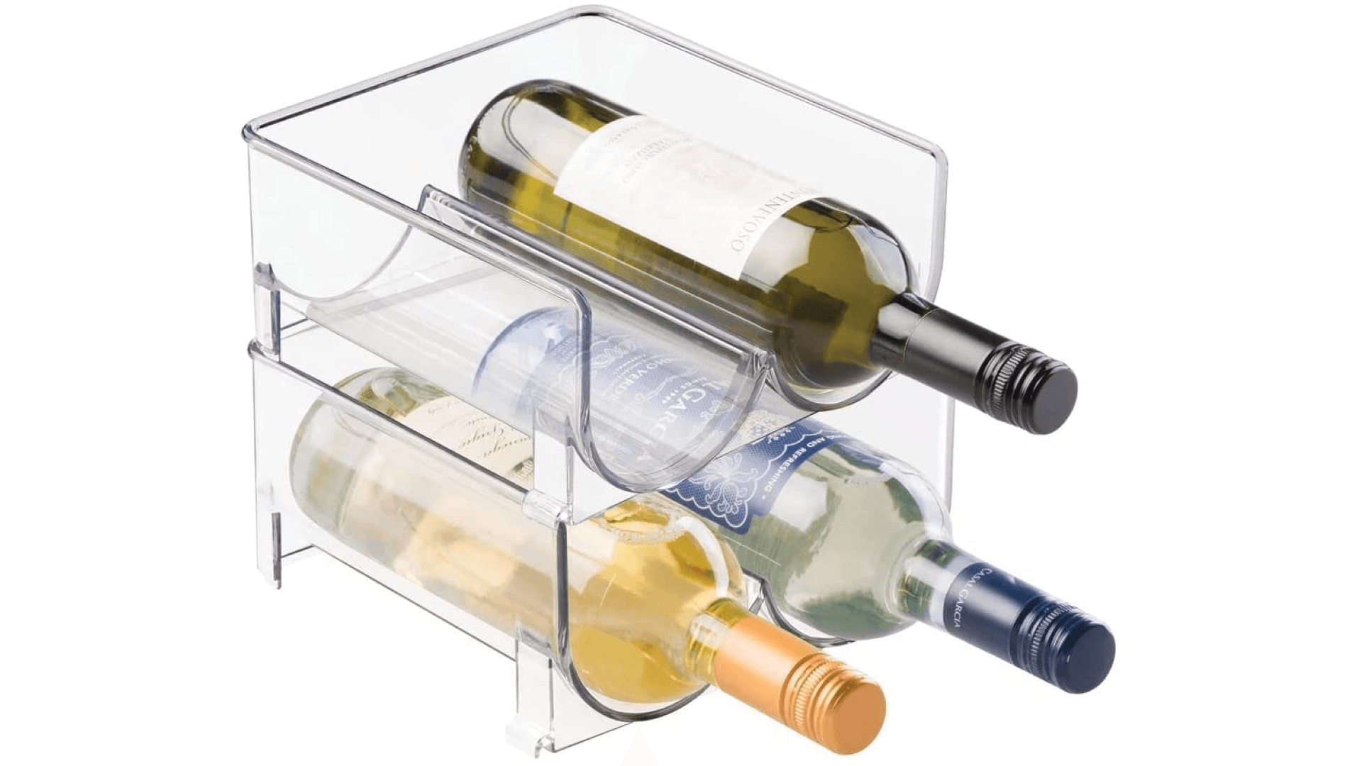 Stackable wine rack storage for your fridge