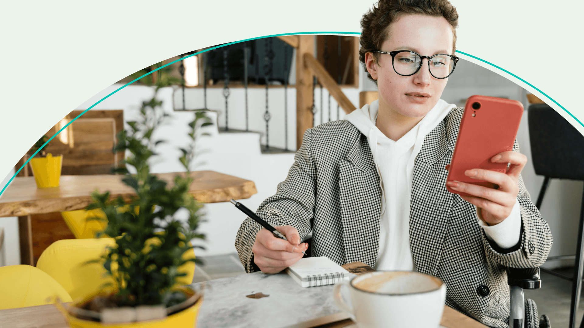 Woman looking at phone
