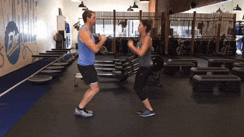 Partner kangaroo jumps