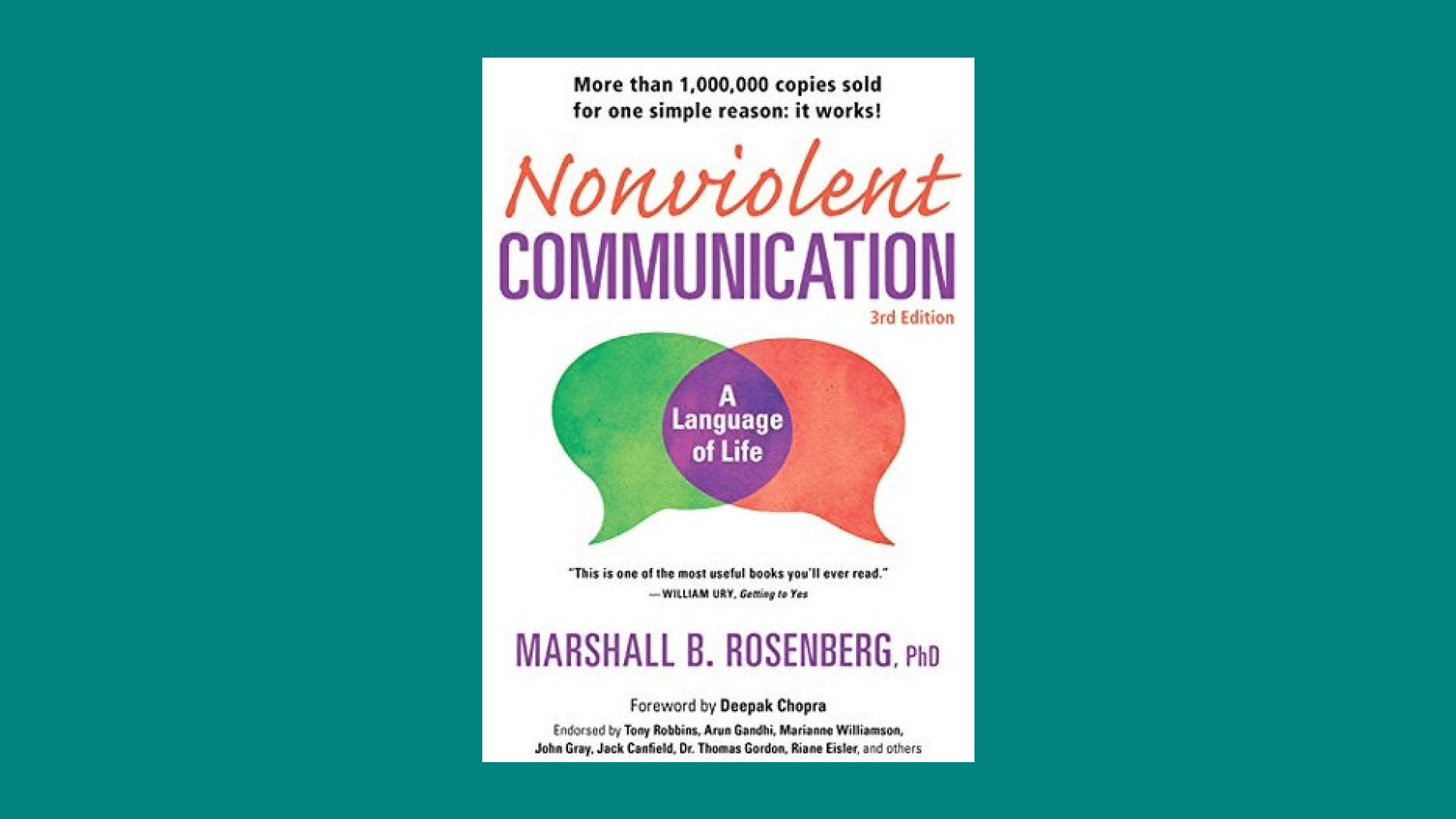 “Nonviolent Communication: A Language of Life: Life-Changing Tools for Healthy Relationships” by Marshall B. Rosenberg PhD