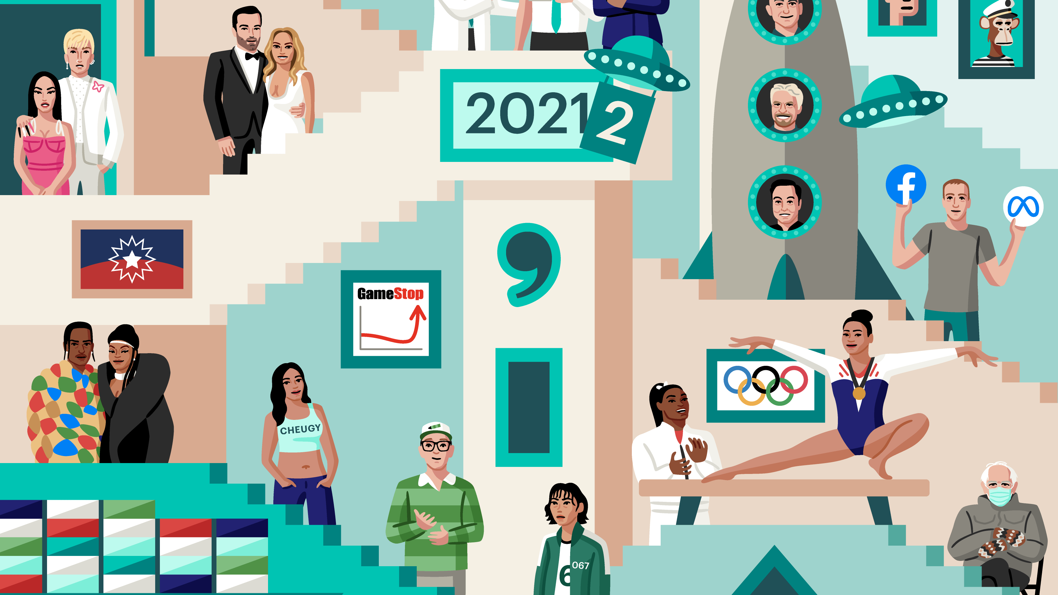 Image recapping big moments in 2021