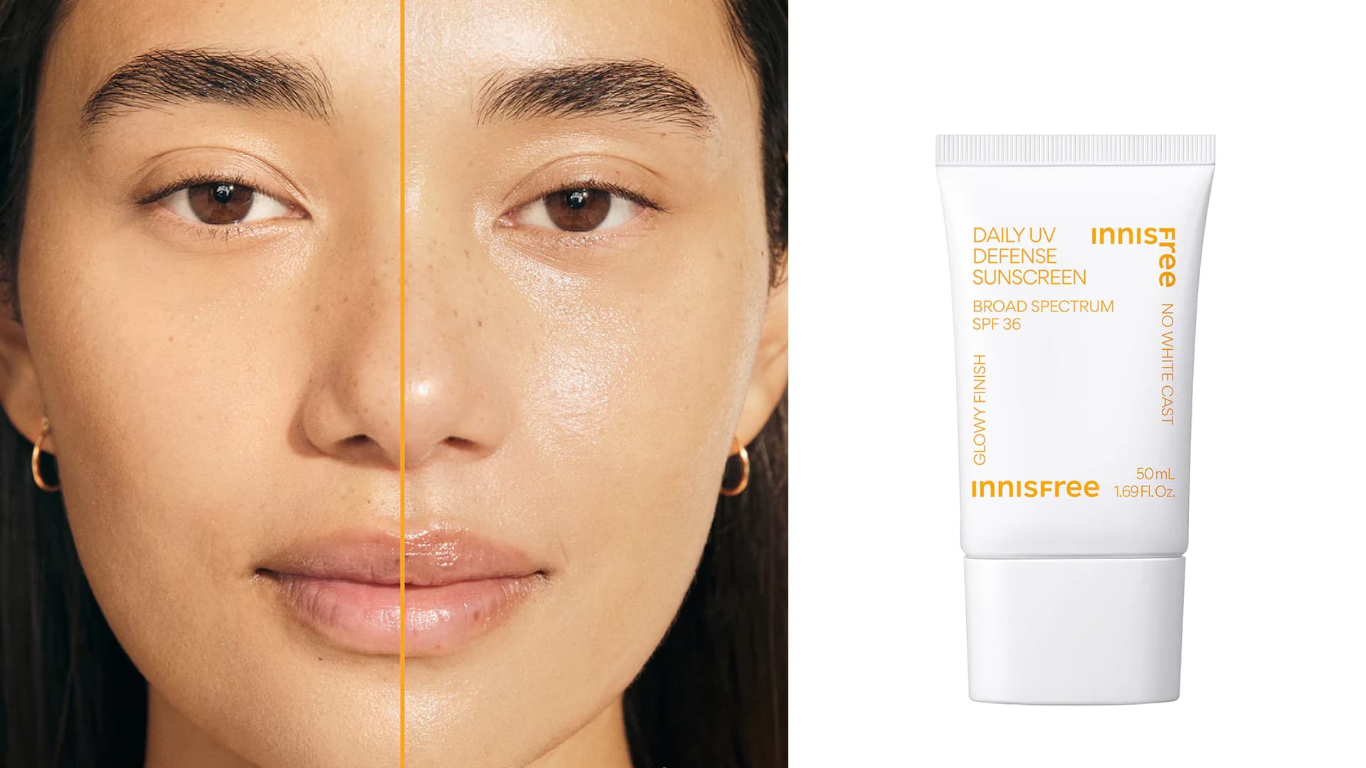 A dewy K-beauty sunscreen with SPF 36.