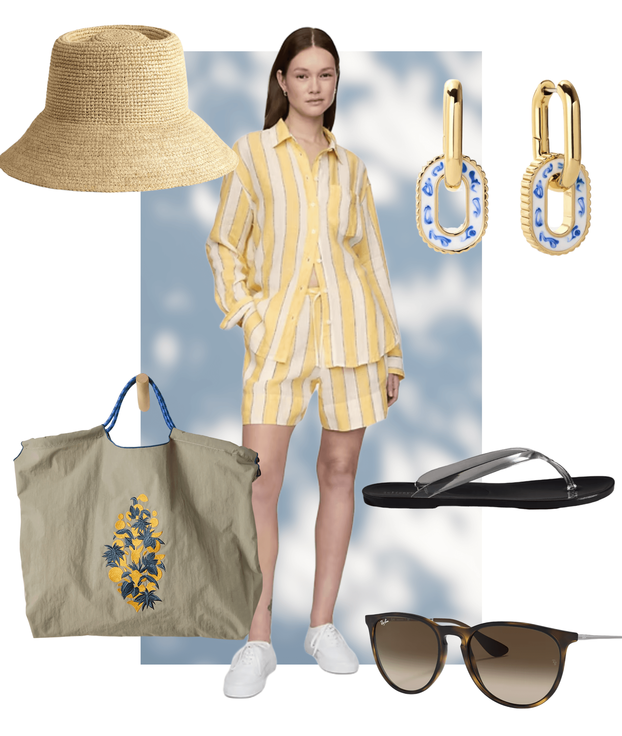 linen matching set vacation outfit