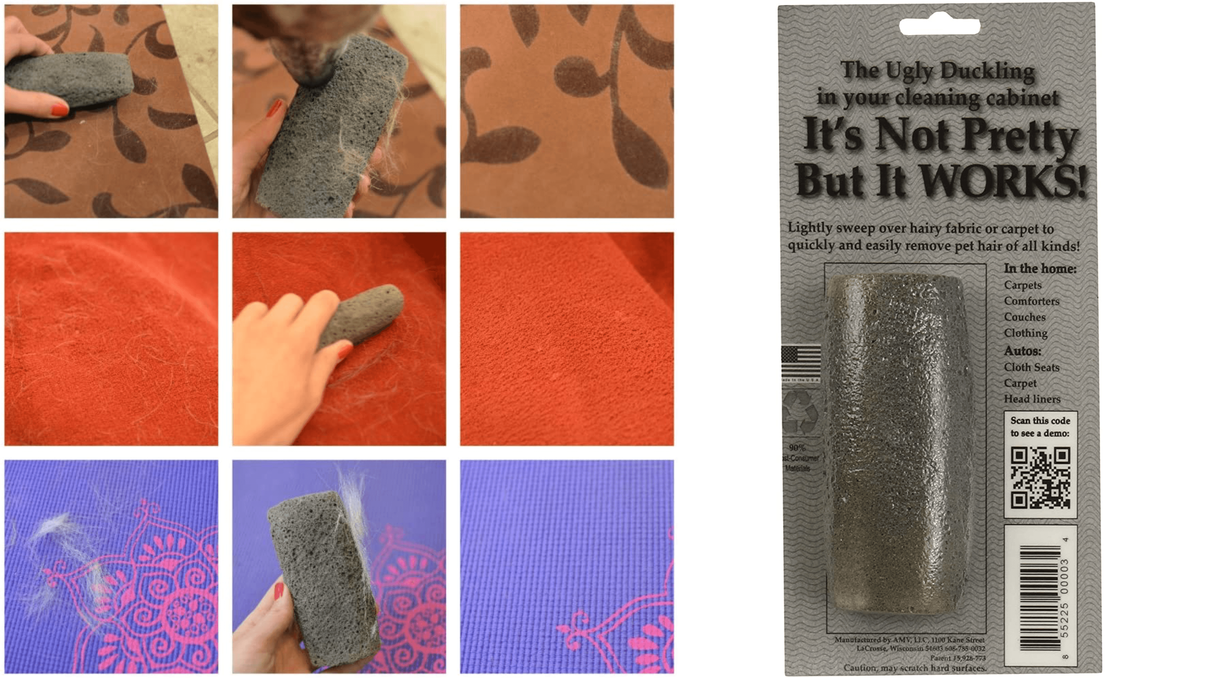 brush that removes pet hair from fabric