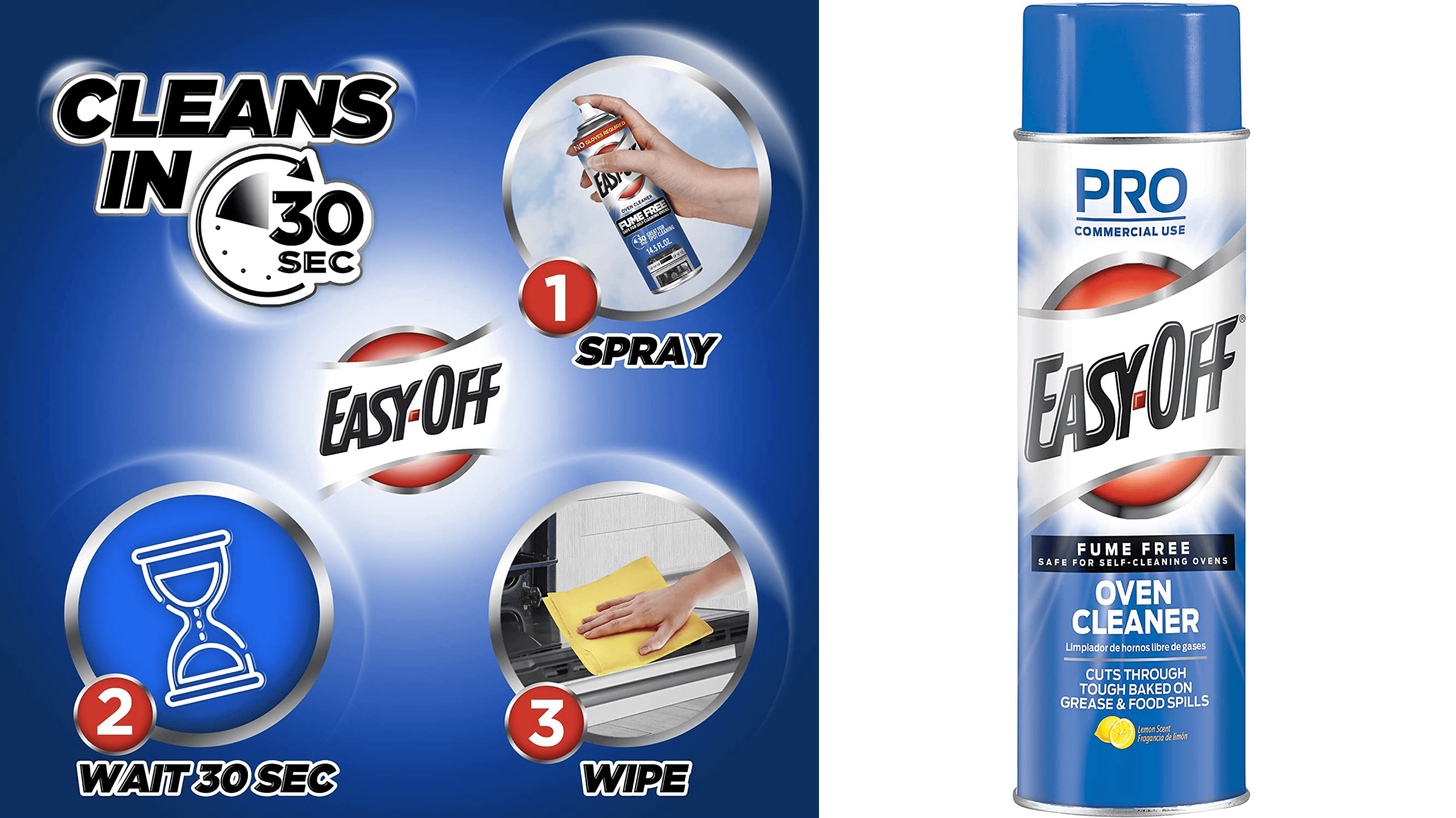 A fume-free oven spray