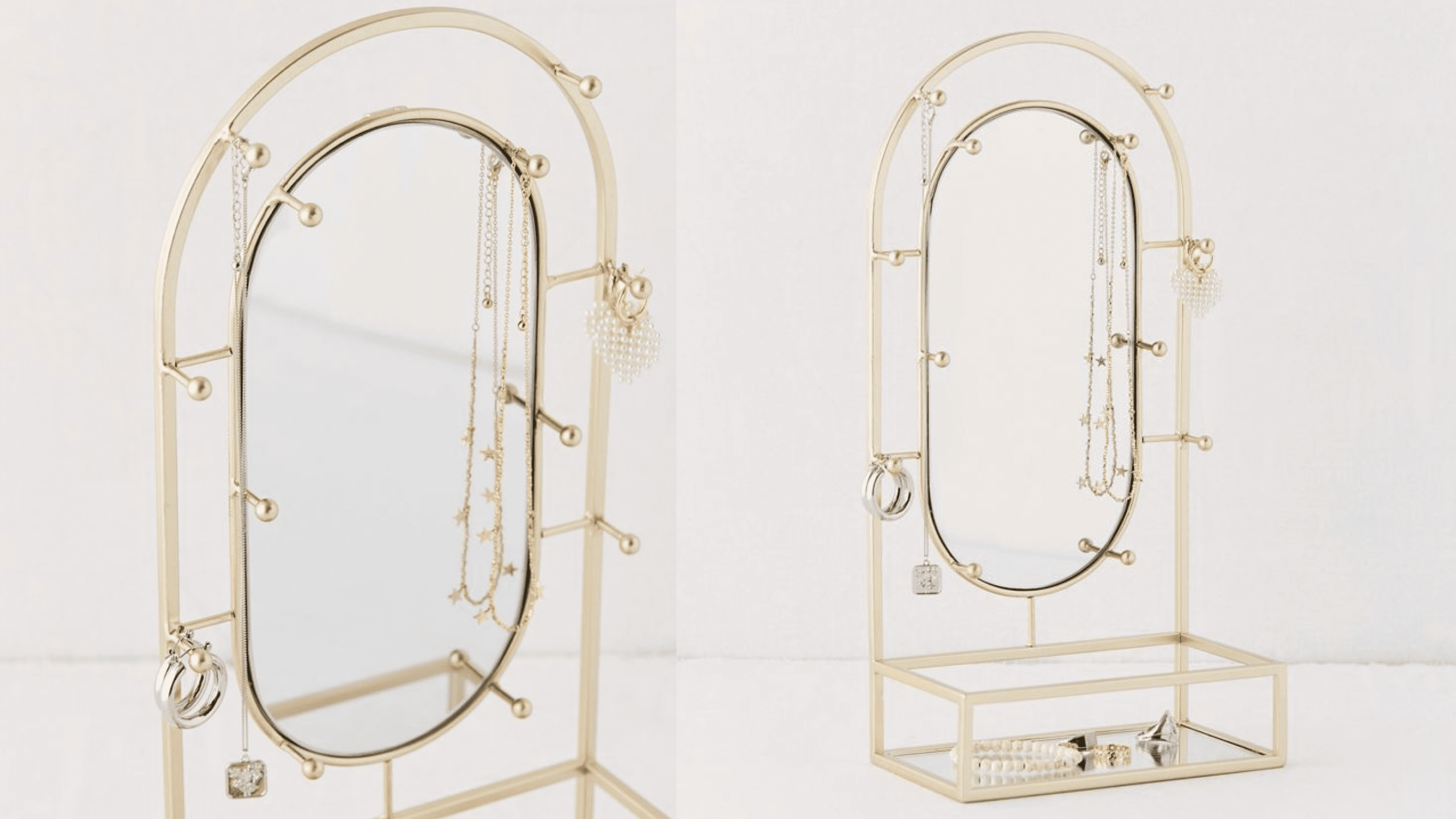 jewelry stand that also has a mirror