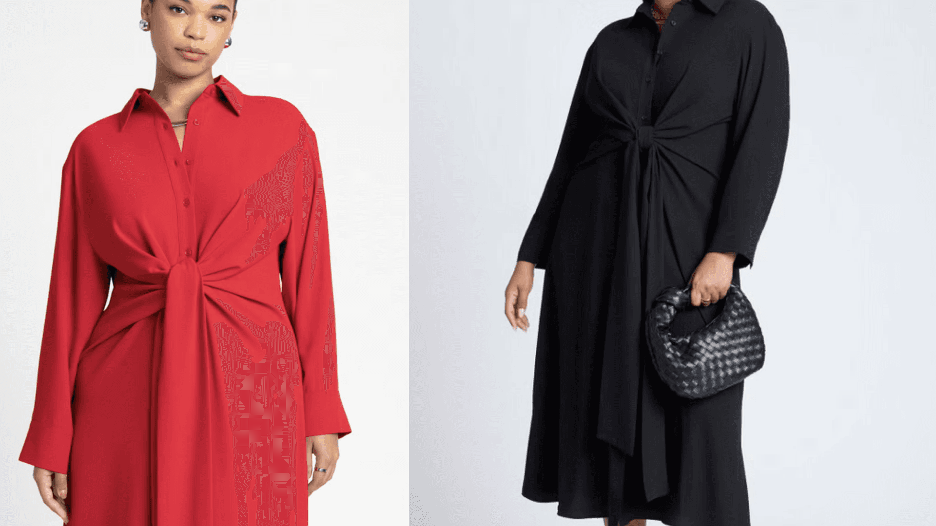 tie-front shirtdress