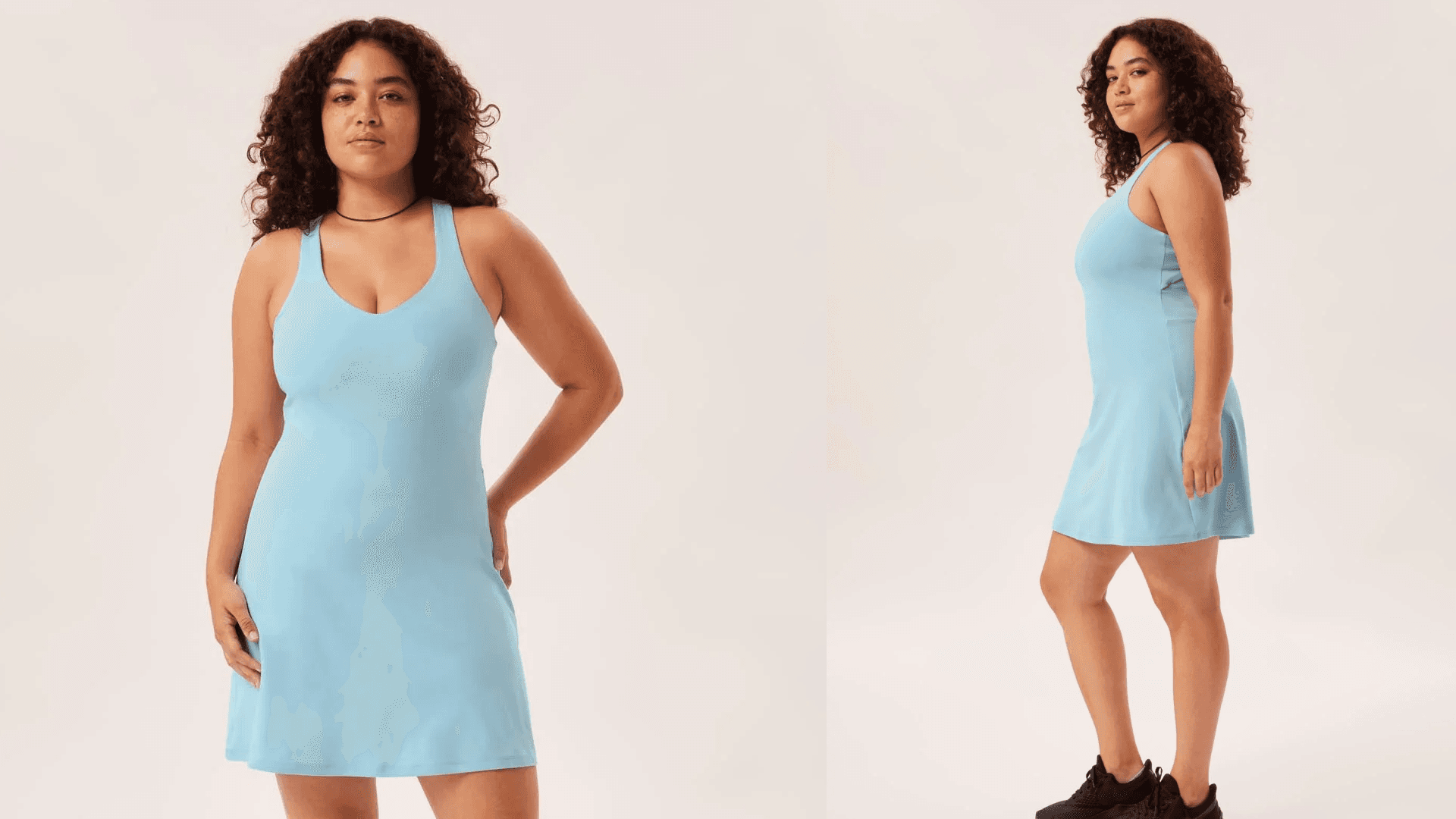 exercise dress with built-in bra