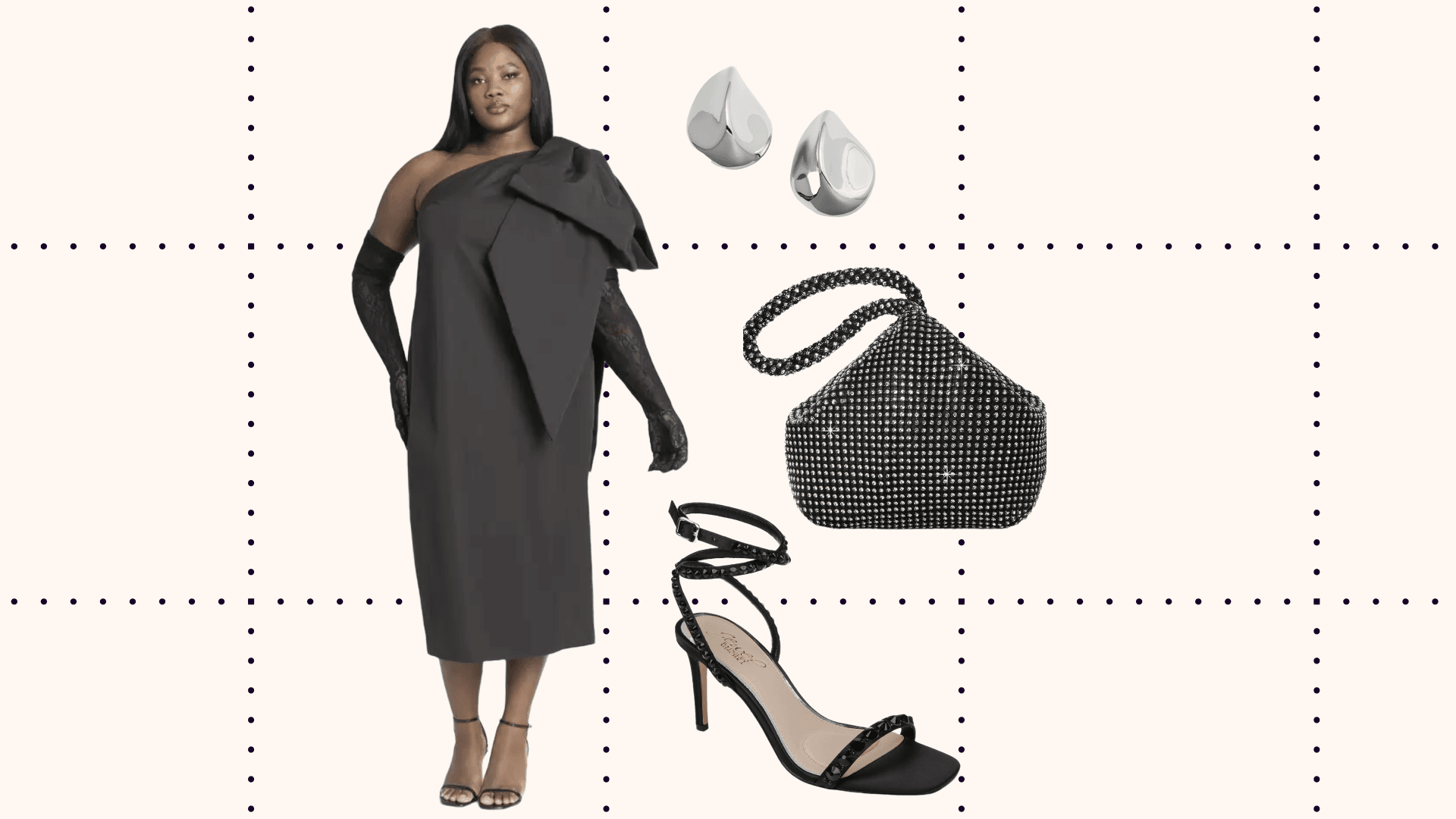 black-tie optional wedding guest outfit