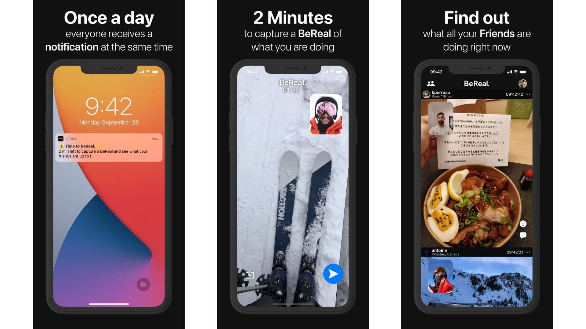 BeReal screenshots