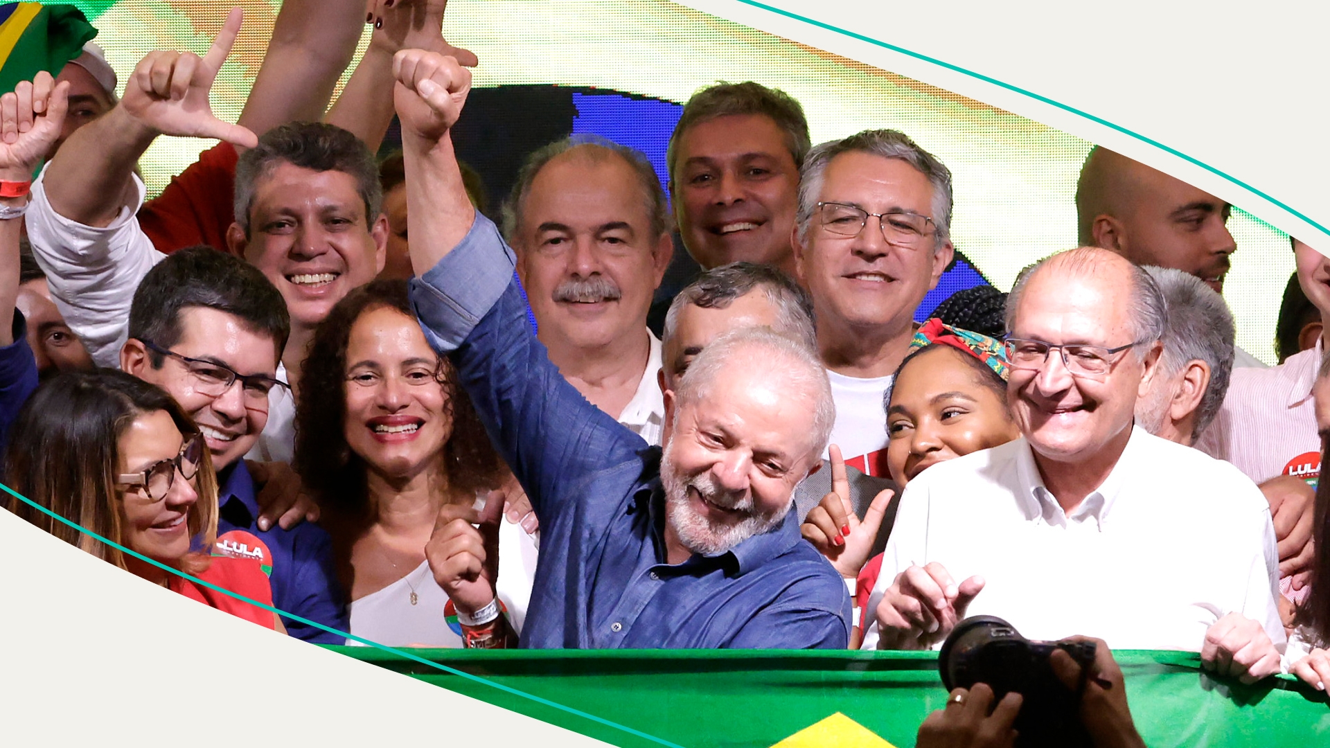 Candidate Luiz Inácio Lula Da Silva speaks after being elected president of Brazil over incumbent Bolsonaro by a thin margin on the runoff at Intercontinental Hotel on October 30, 2022 in Sao Paulo, Brazil