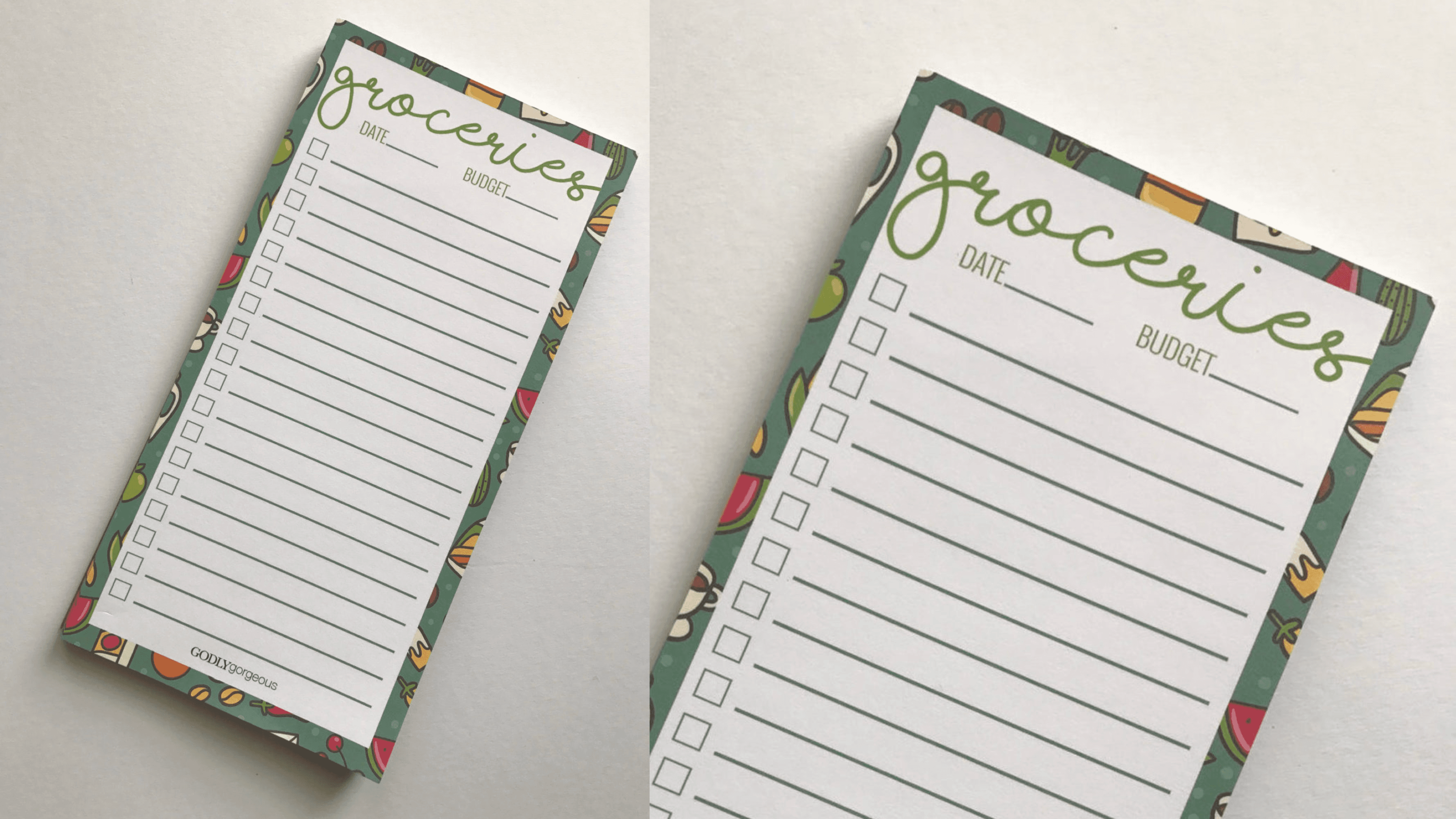 notepad for grocery lists