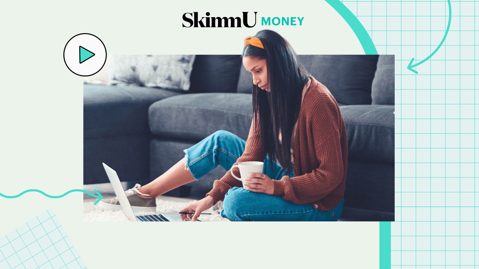 Woman works on a laptop