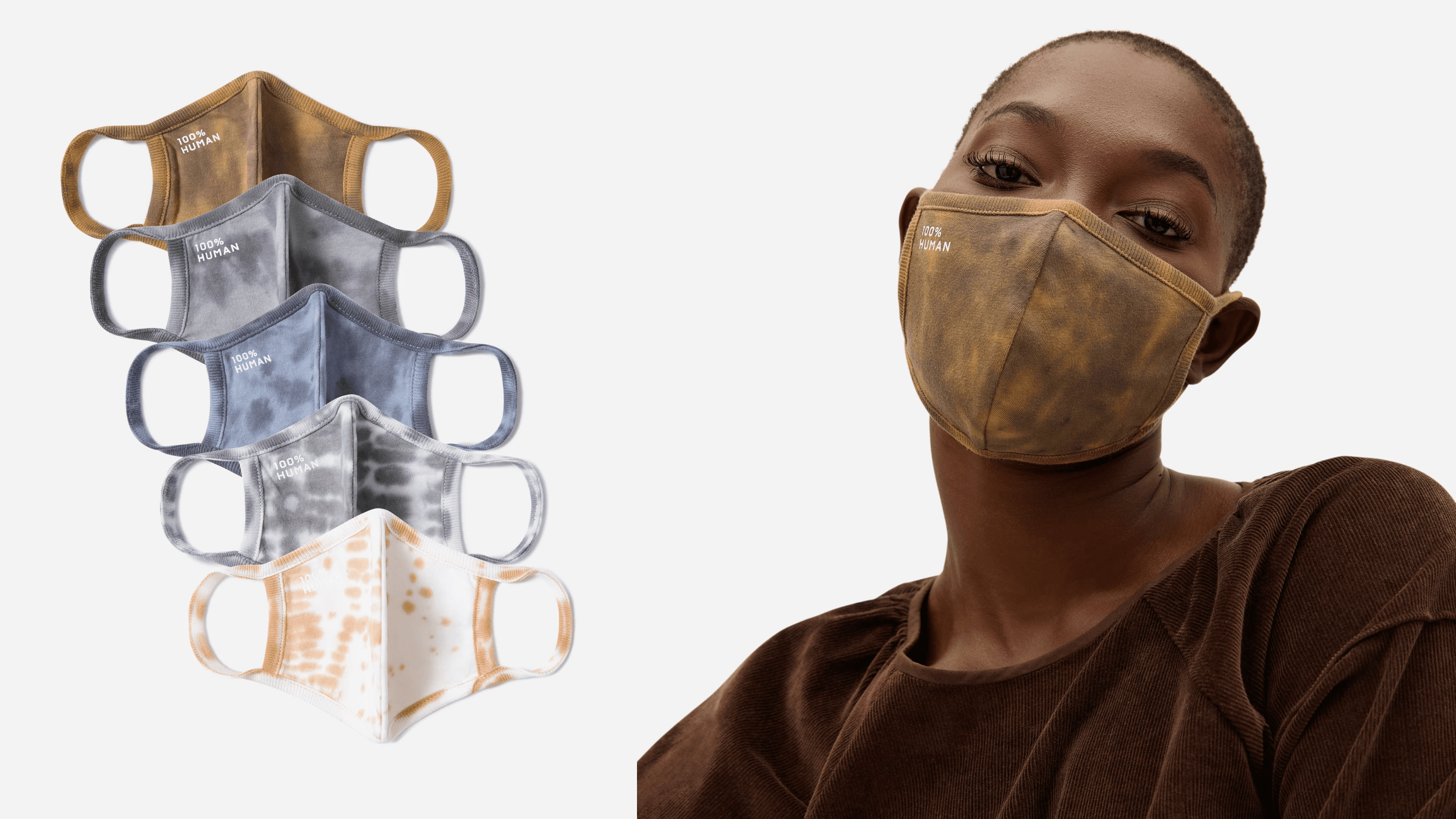 tie dye face mask pack of five