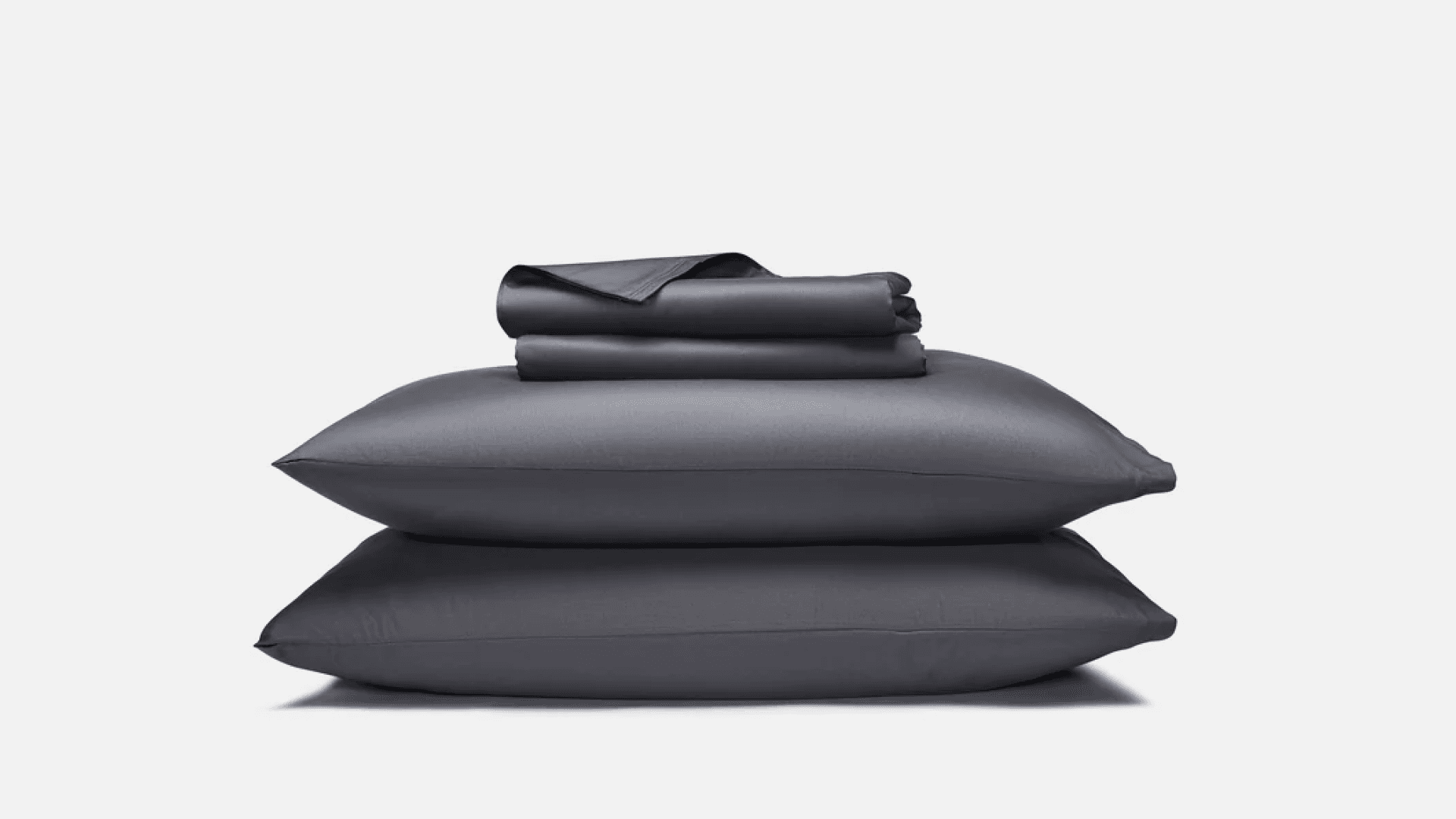 Satin sheets in dark gray