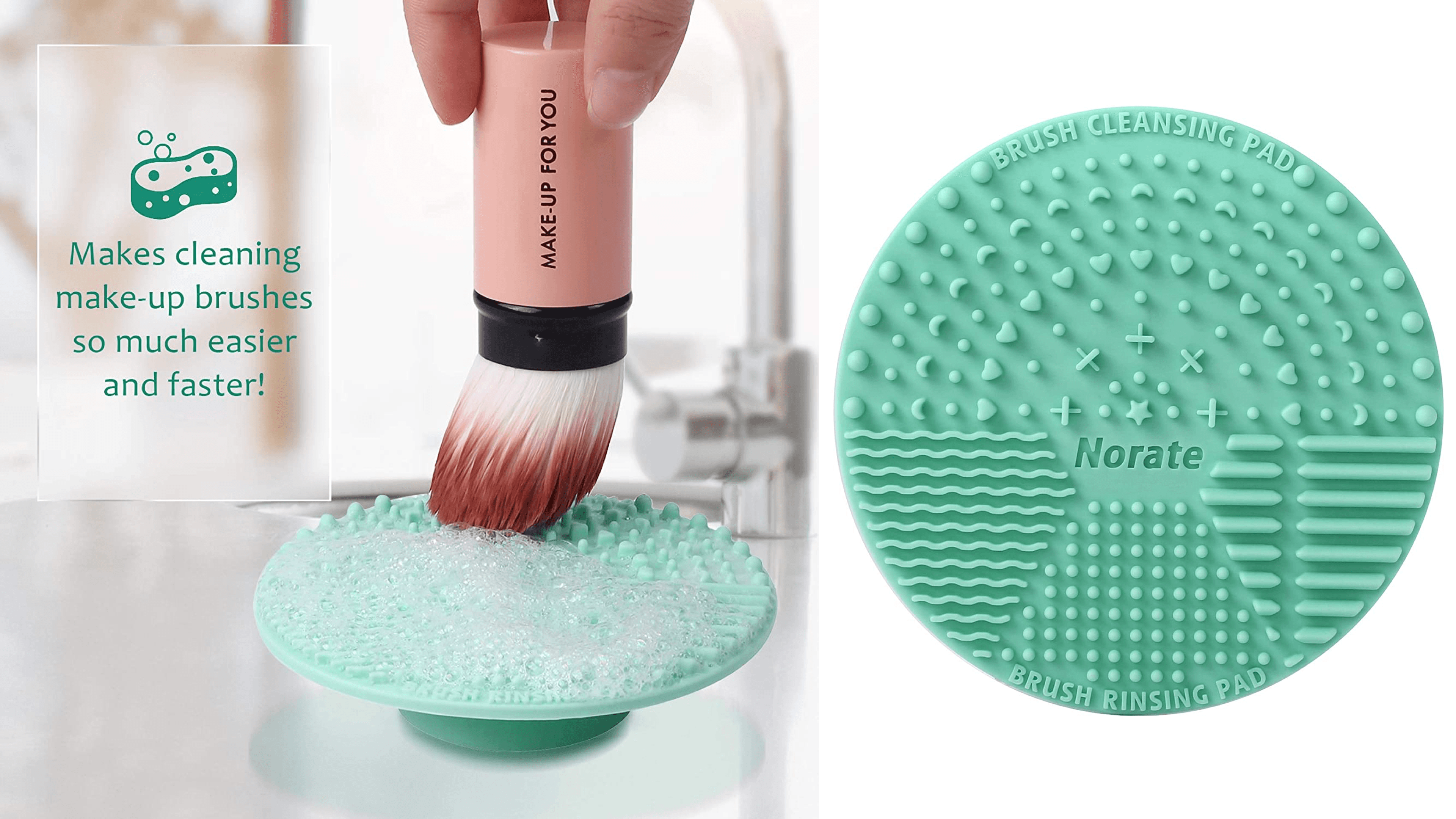 silicone brush that'll clean caked makeup brushes