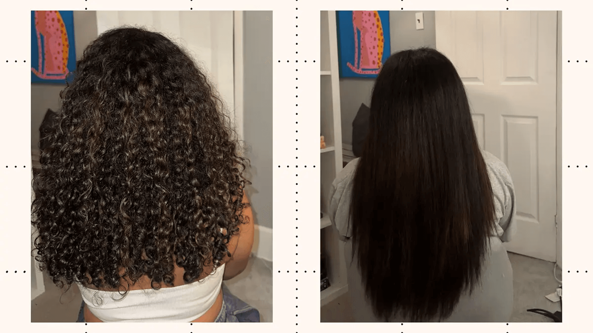 straightened hair