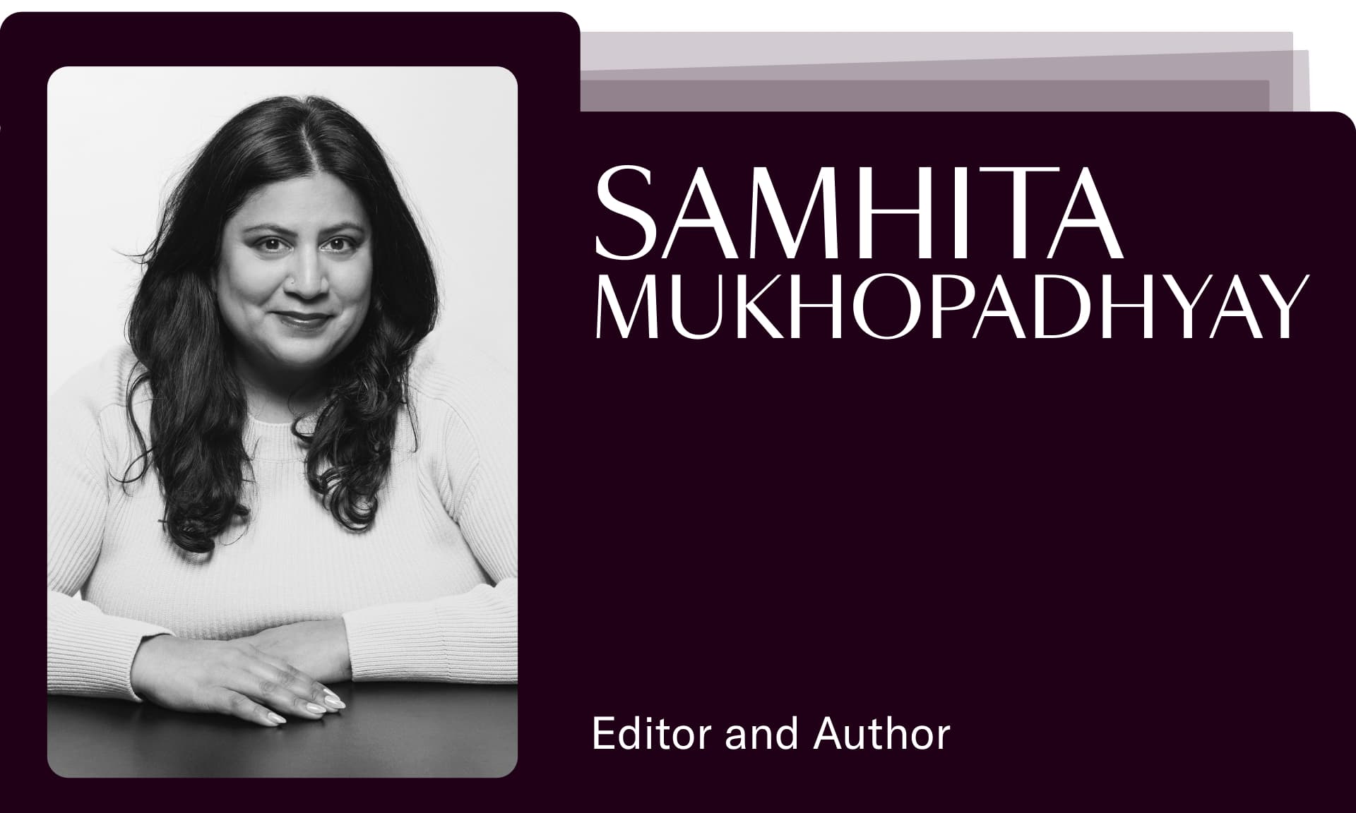 headshot of author Samhita Mukhopadhyay