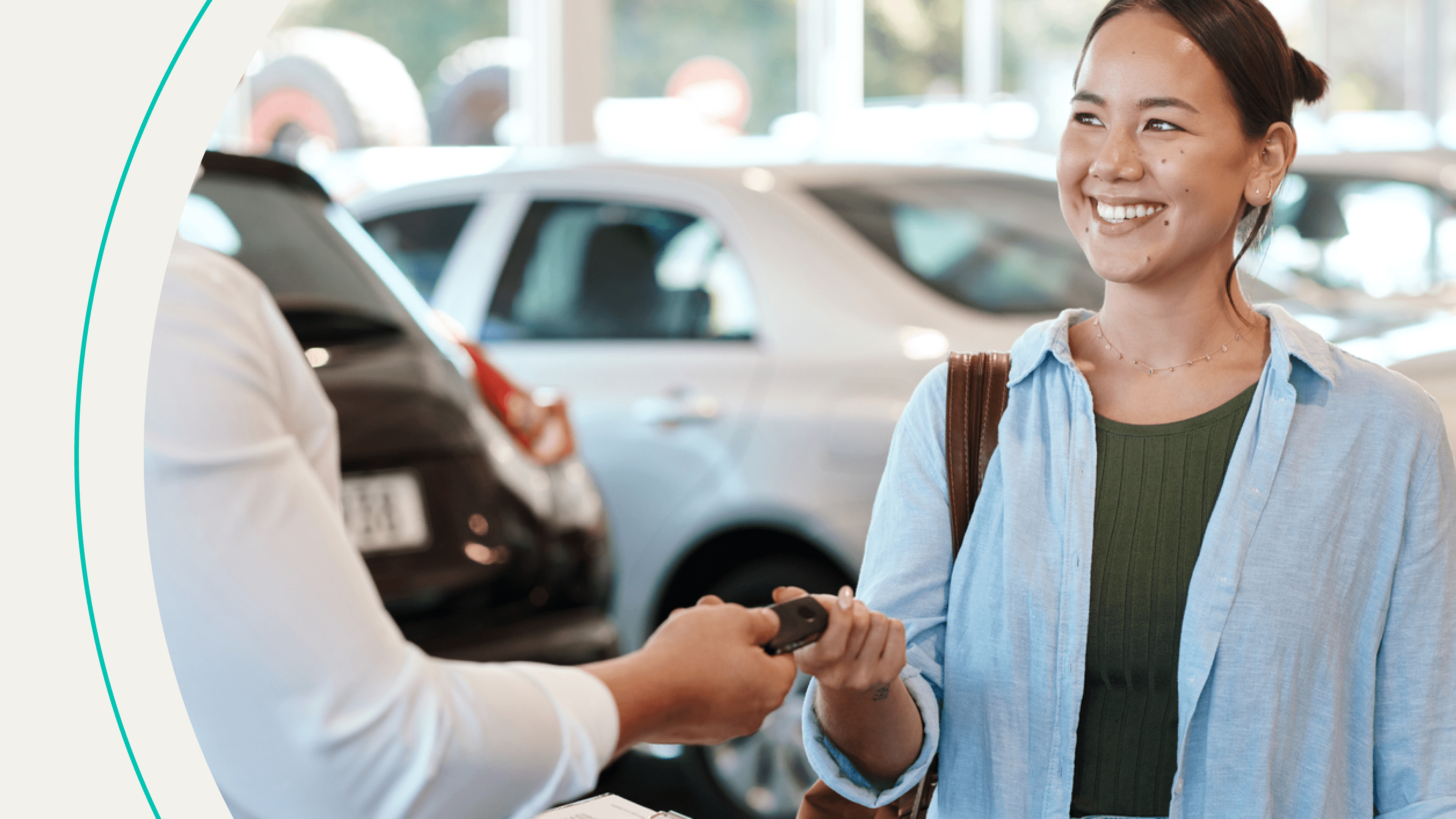 accessibility, woman receiving new car keys